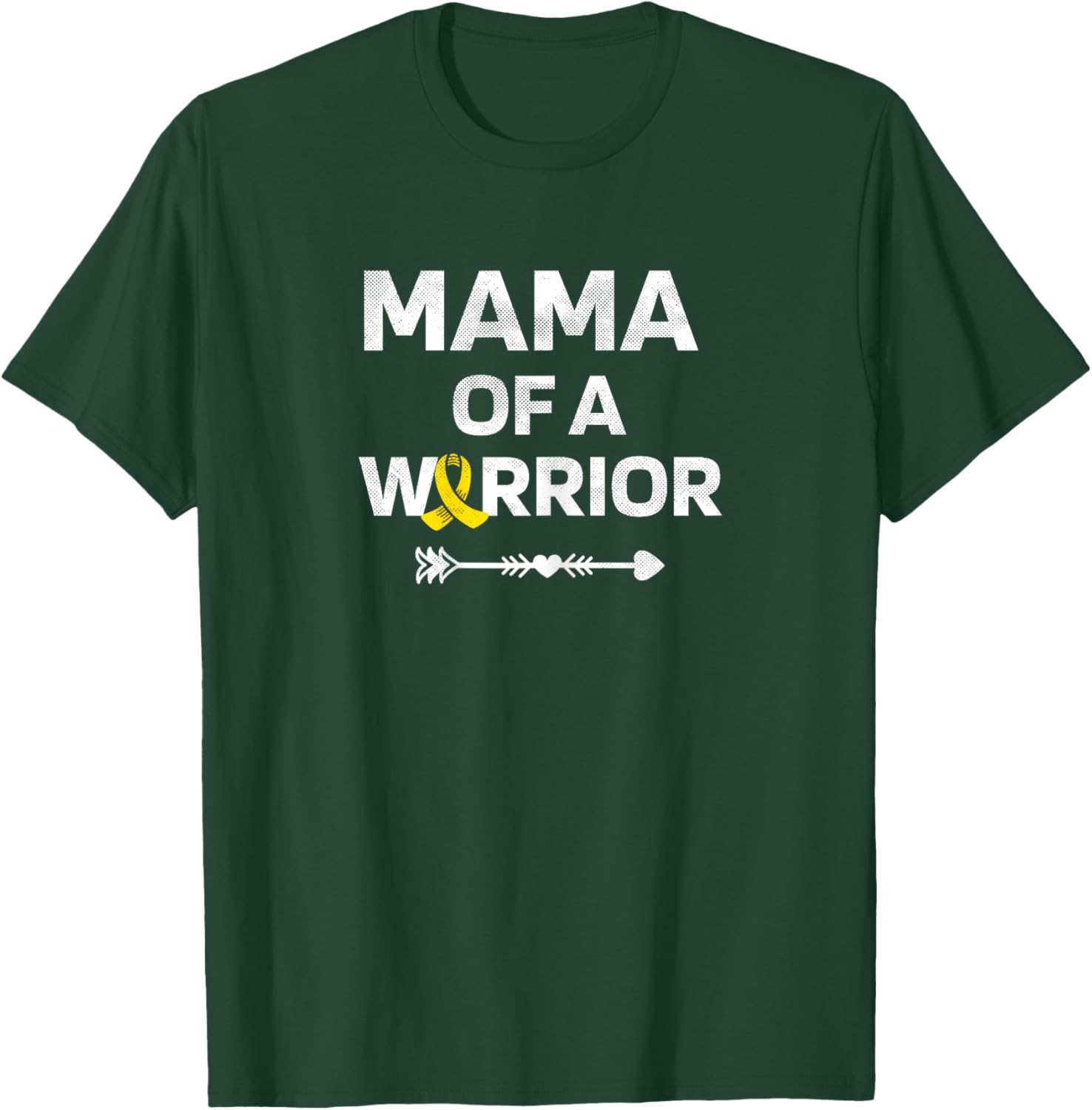 Mama Of A Warrior DIPG Awareness Childhood Cancer Warrior T-Shirt - T-Shirt | Forest