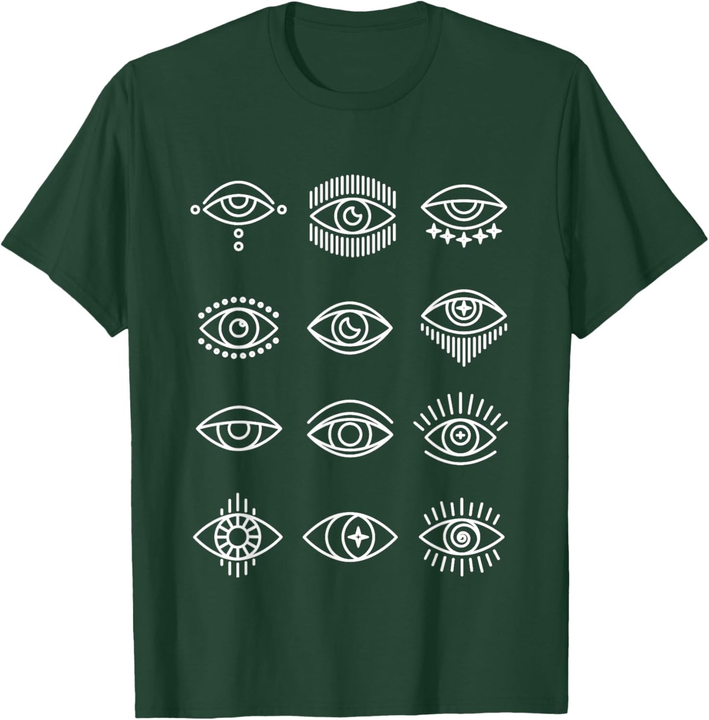 Evil Eye Curse Protection Hand of Hamsa Seeing Eyes Evil Eye T-Shirt - T-Shirt | Forest