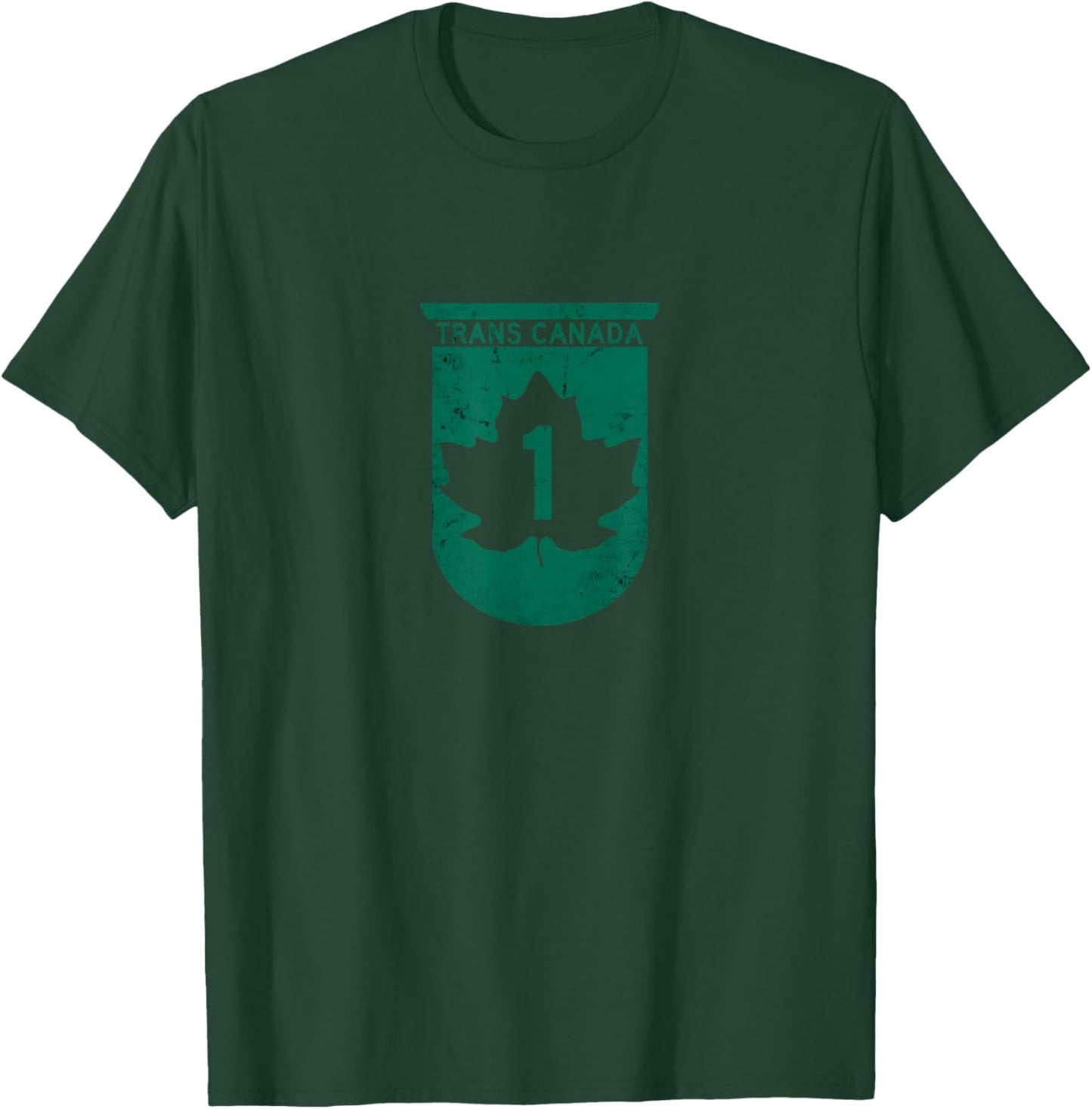 Trans-Canada Highway Road SIgn [distressed] T-Shirt - T-Shirt | Forest