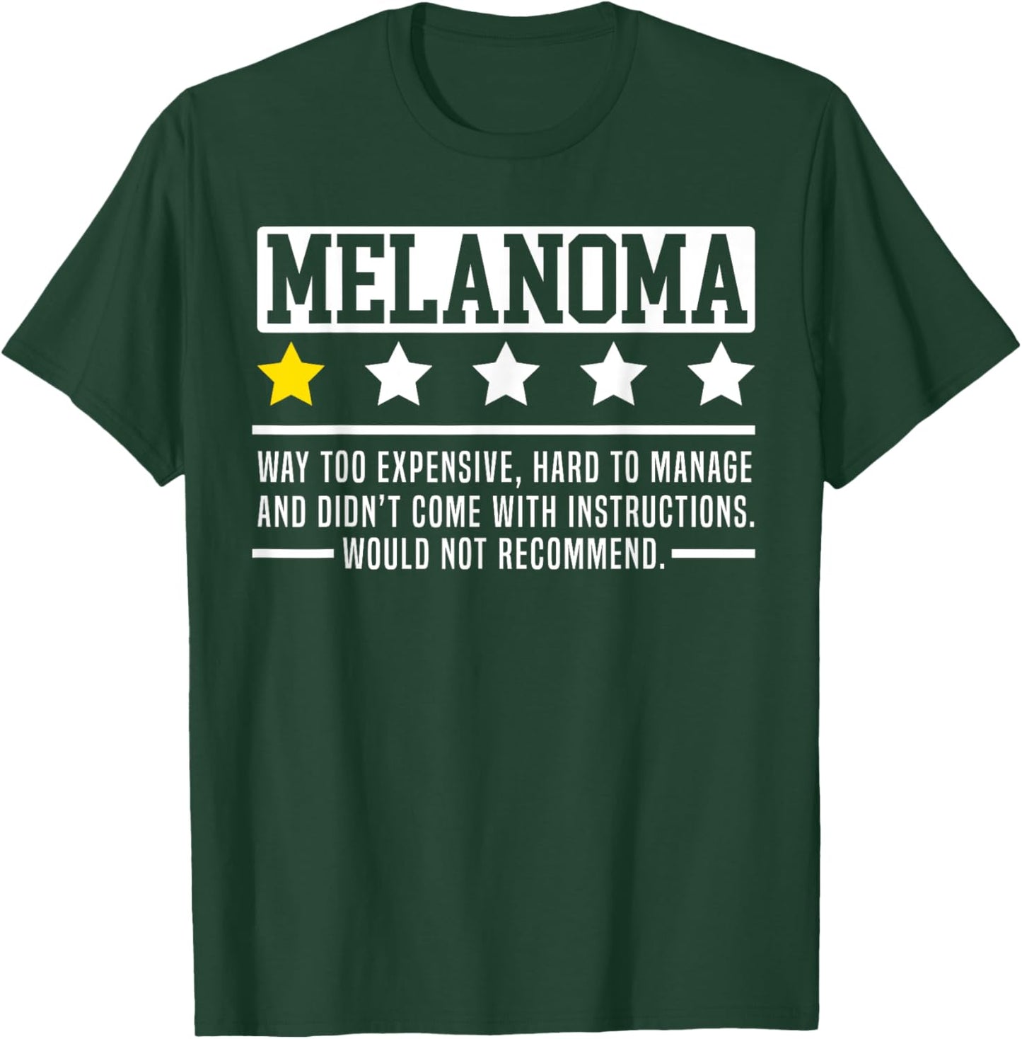 Melanoma Warrior Skin Cancer Melanoma Awareness T-Shirt - T-Shirt | Forest