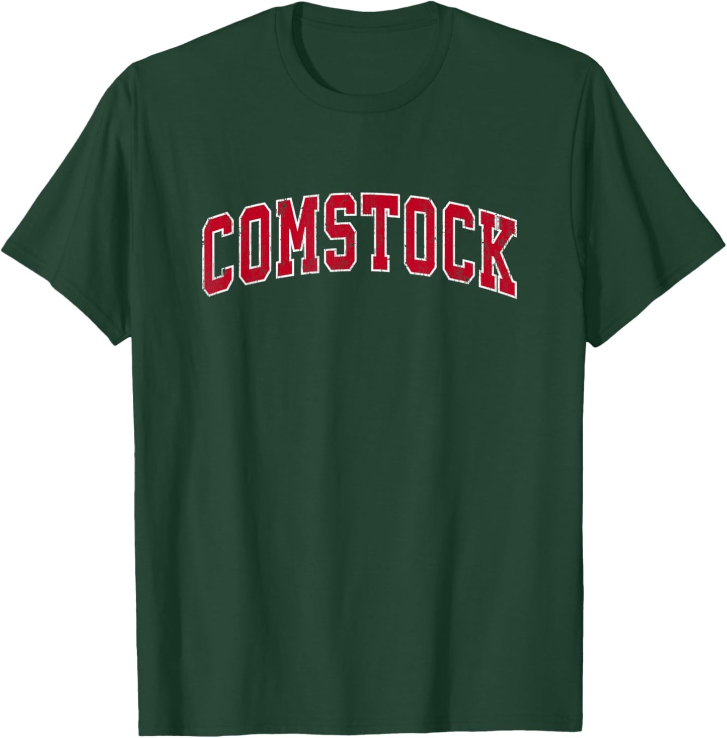 Comstock Michigan MI Vintage Sports Design Red Design T-Shirt - T-Shirt | Forest