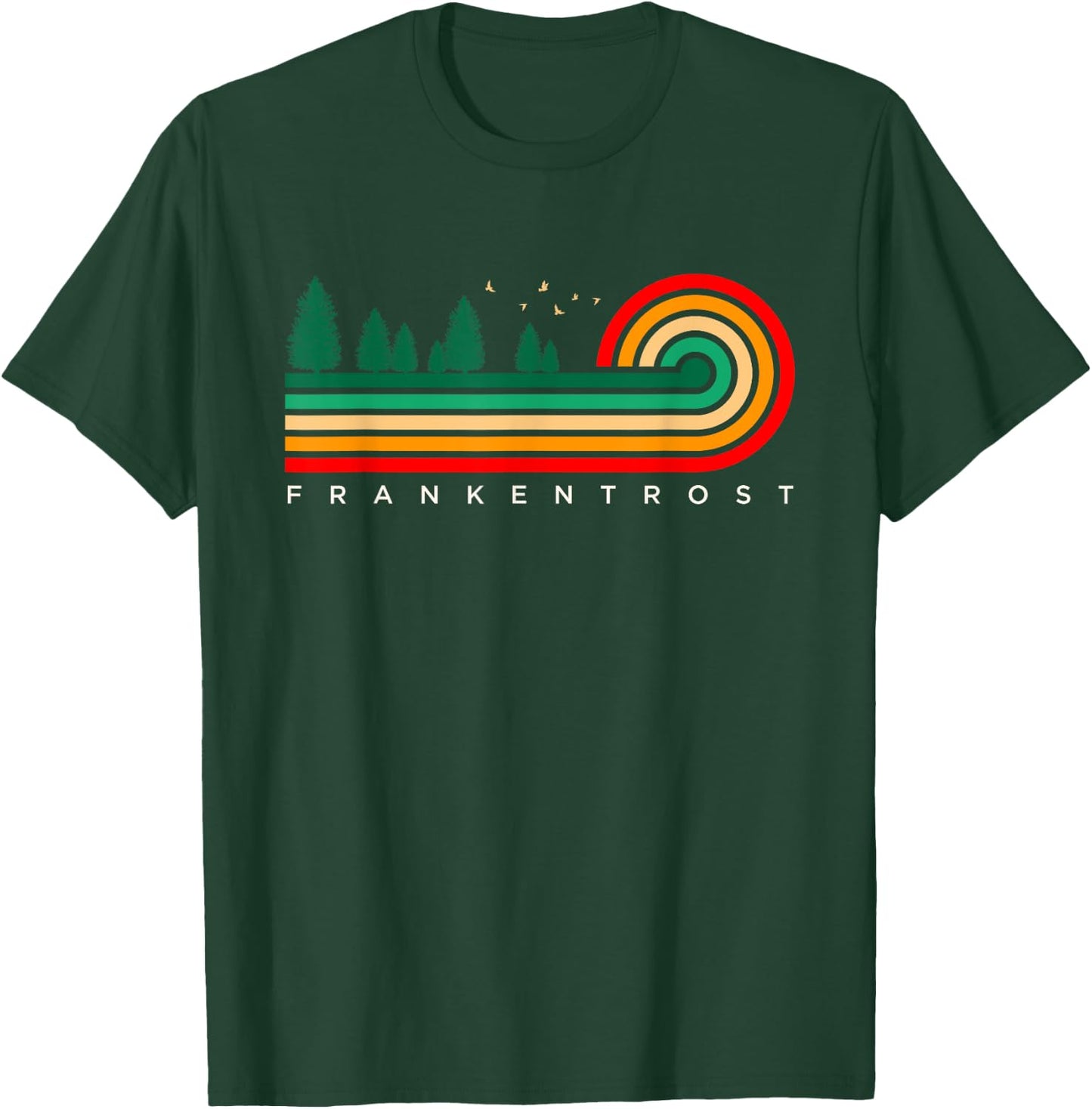 Evergreen Vintage Stripes Frankentrost, Michigan T-Shirt - T-Shirt | Forest