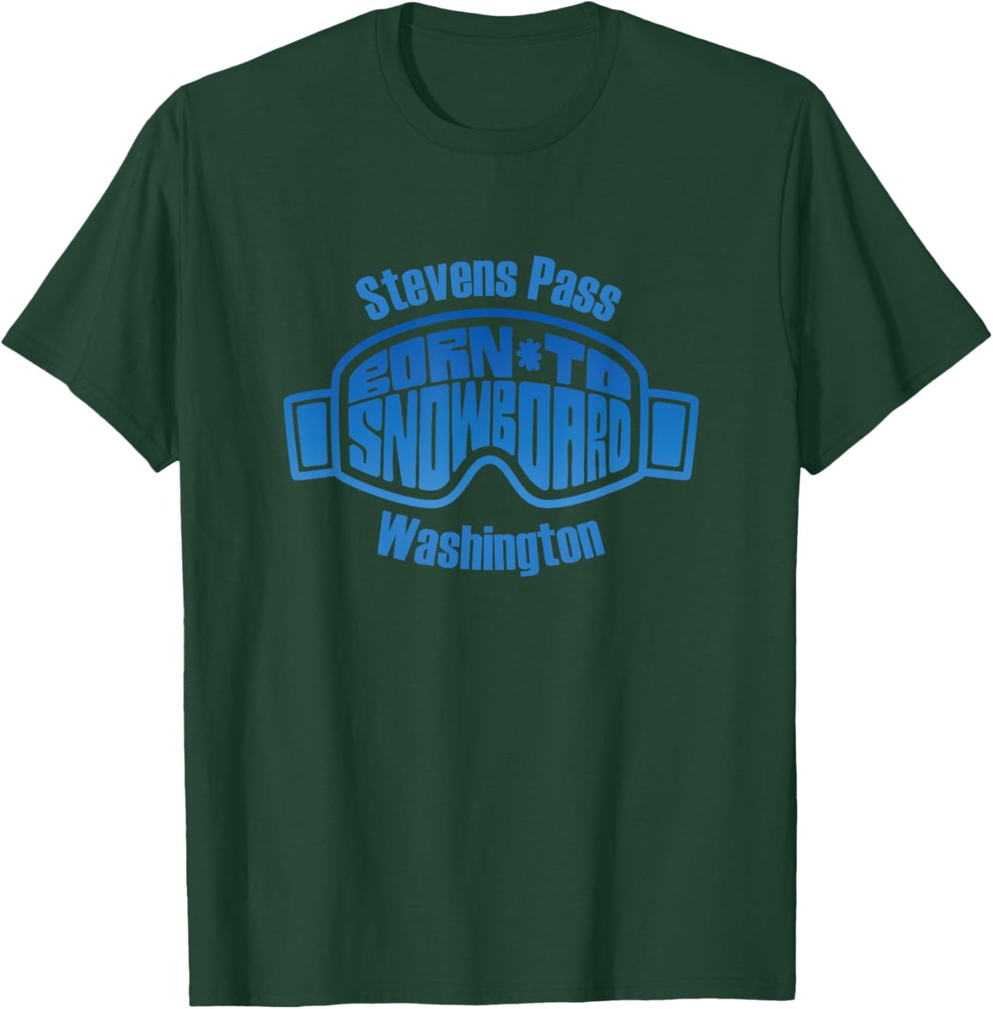 Stevens Pass Washington WA Snowboard Souvenir T-Shirt - T-Shirt | Forest