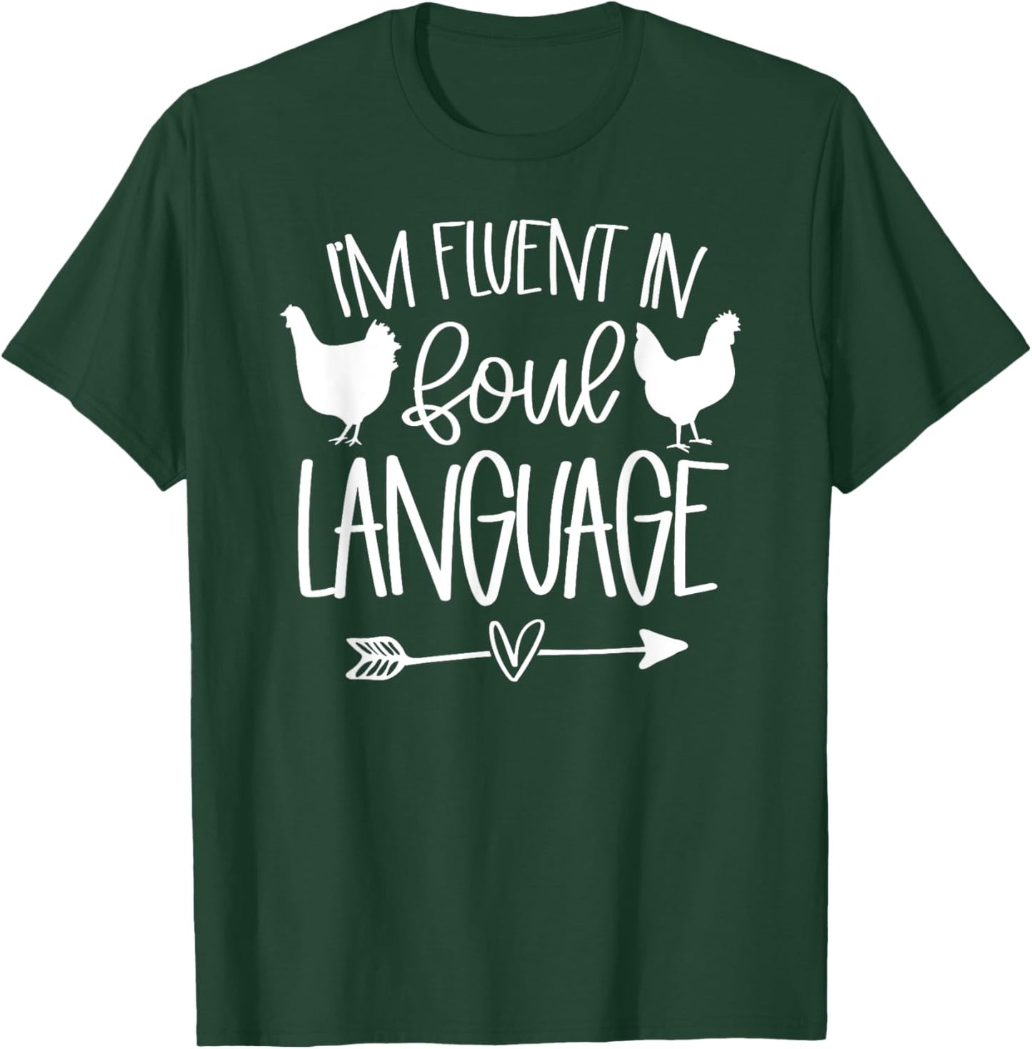 Funny Chicken Fluent In Foul Language T-Shirt - T-Shirt | Forest