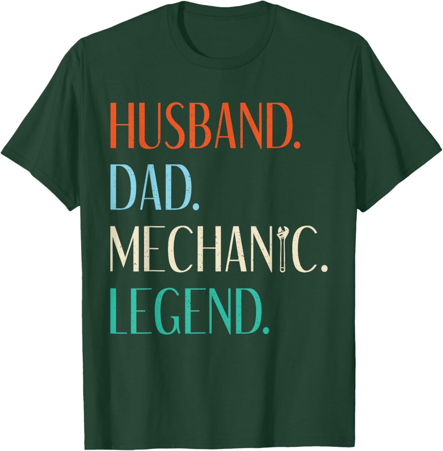 Husband Dad Mechanic Legend Repair Mechanic T-Shirt - T-Shirt | Forest