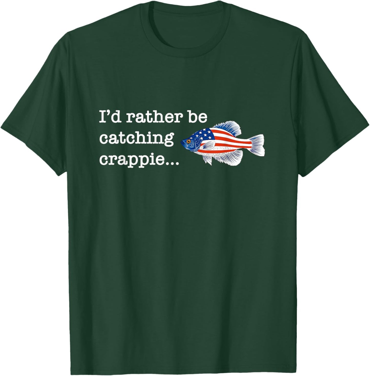 Freshwater Fishing Gift Men Women Kids USA Black Crappie T-Shirt - T-Shirt | Forest