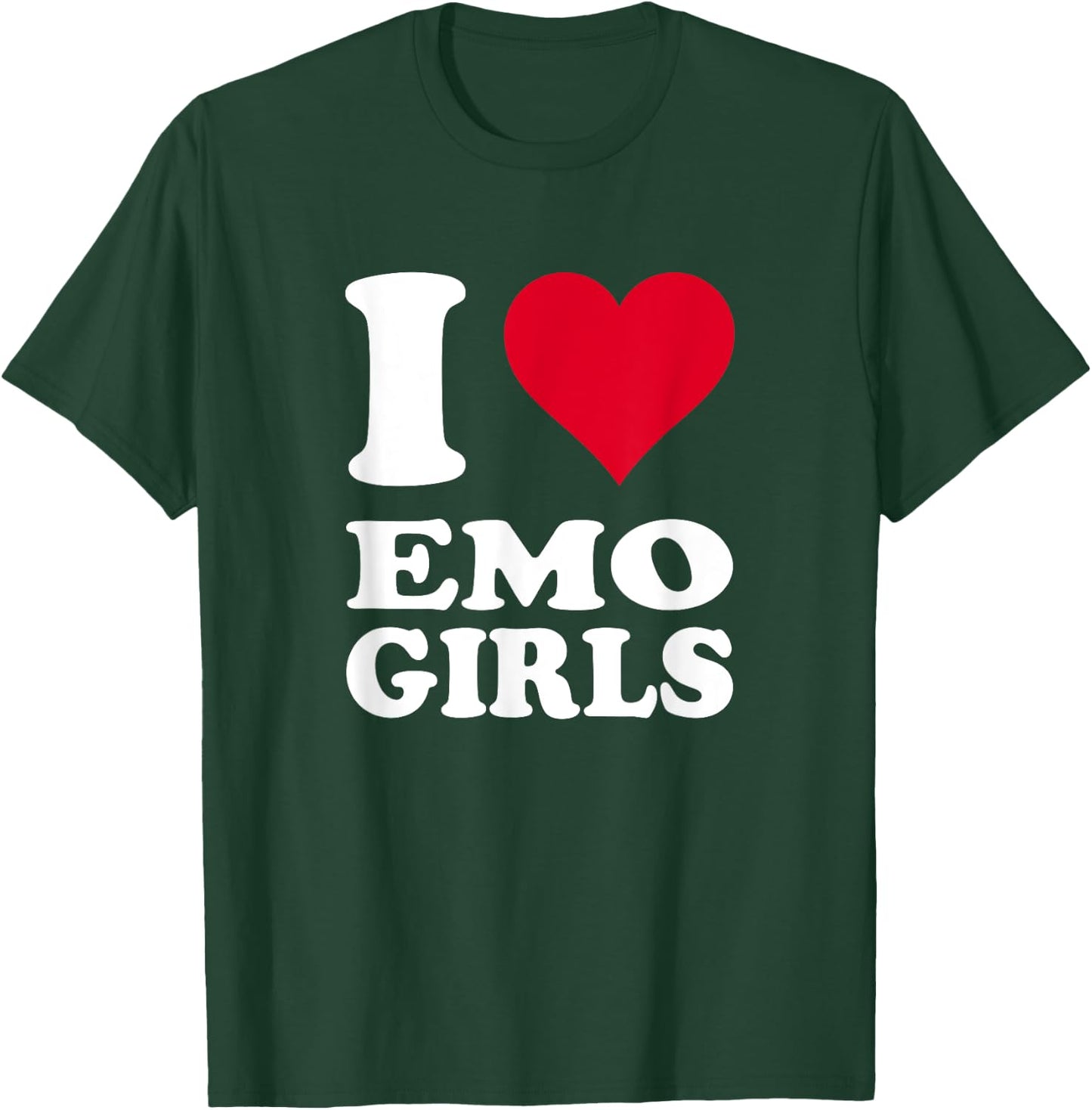 Red Heart I Love Emo Girls T-Shirt - T-Shirt | Forest