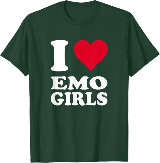 Red Heart I Love Emo Girls T-Shirt - T-Shirt | Forest