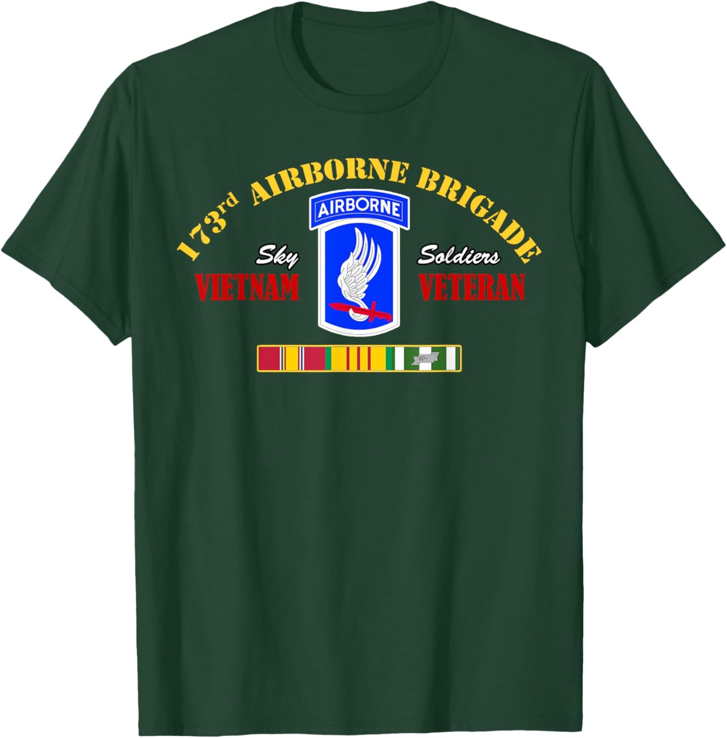 173rd Airborne Brigade Vietnam Veteran Shirt Sky Soldier T-Shirt - T-Shirt | Forest
