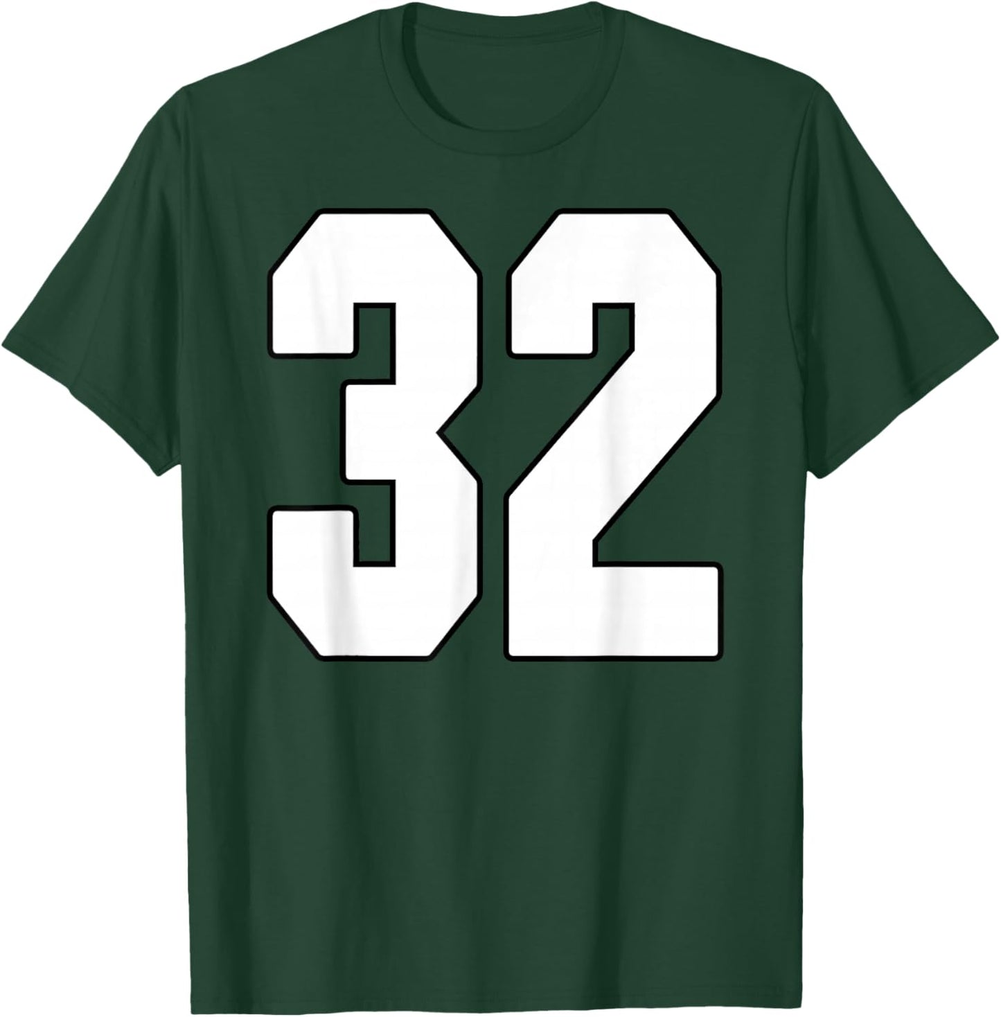 Big #32 Jersey Number 32 Uniform Biggest Fan Favorite Player T-Shirt - T-Shirt | Forest