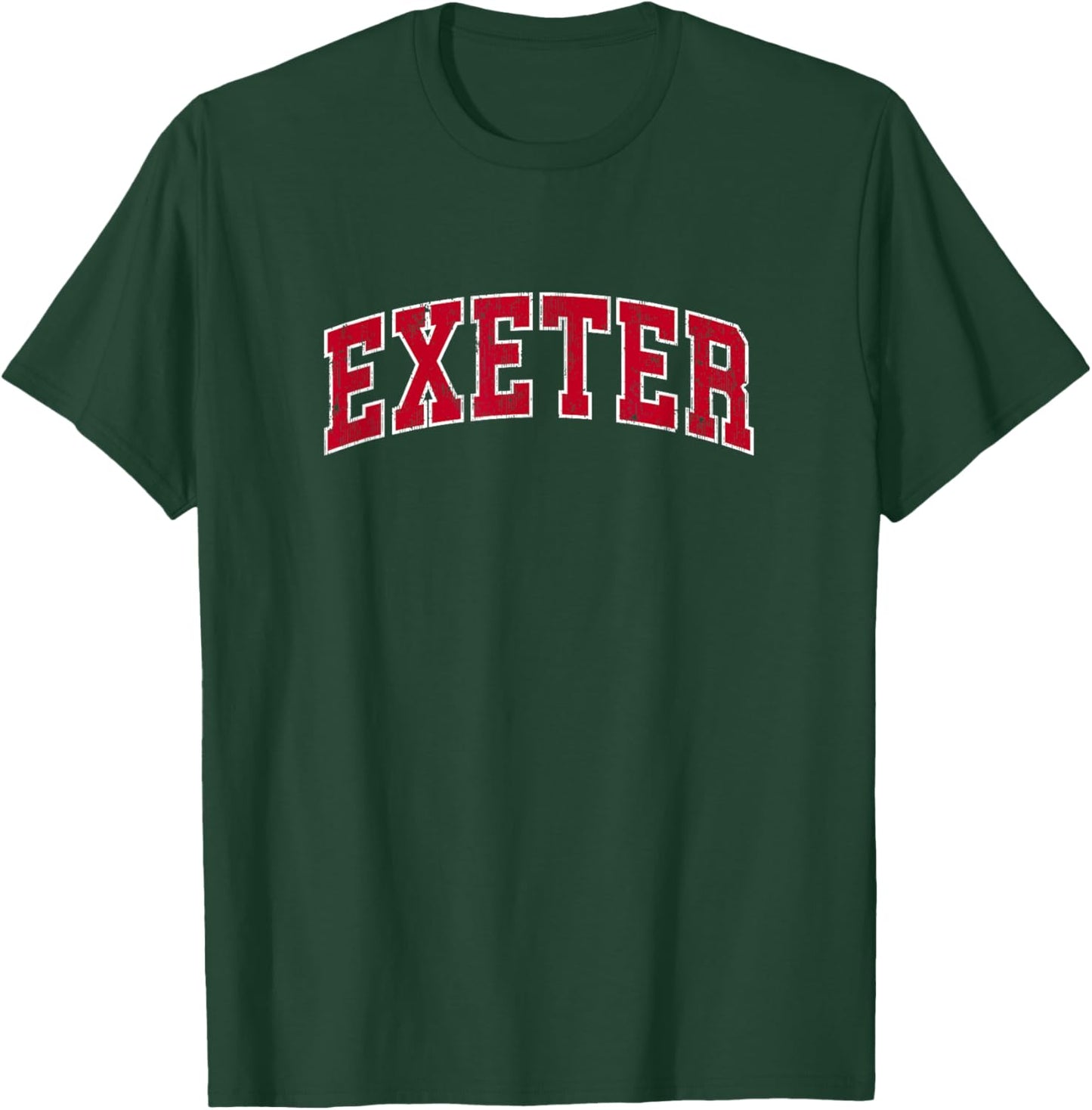Exeter New Hampshire NH Vintage Sports Design Red Design T-Shirt - T-Shirt | Forest
