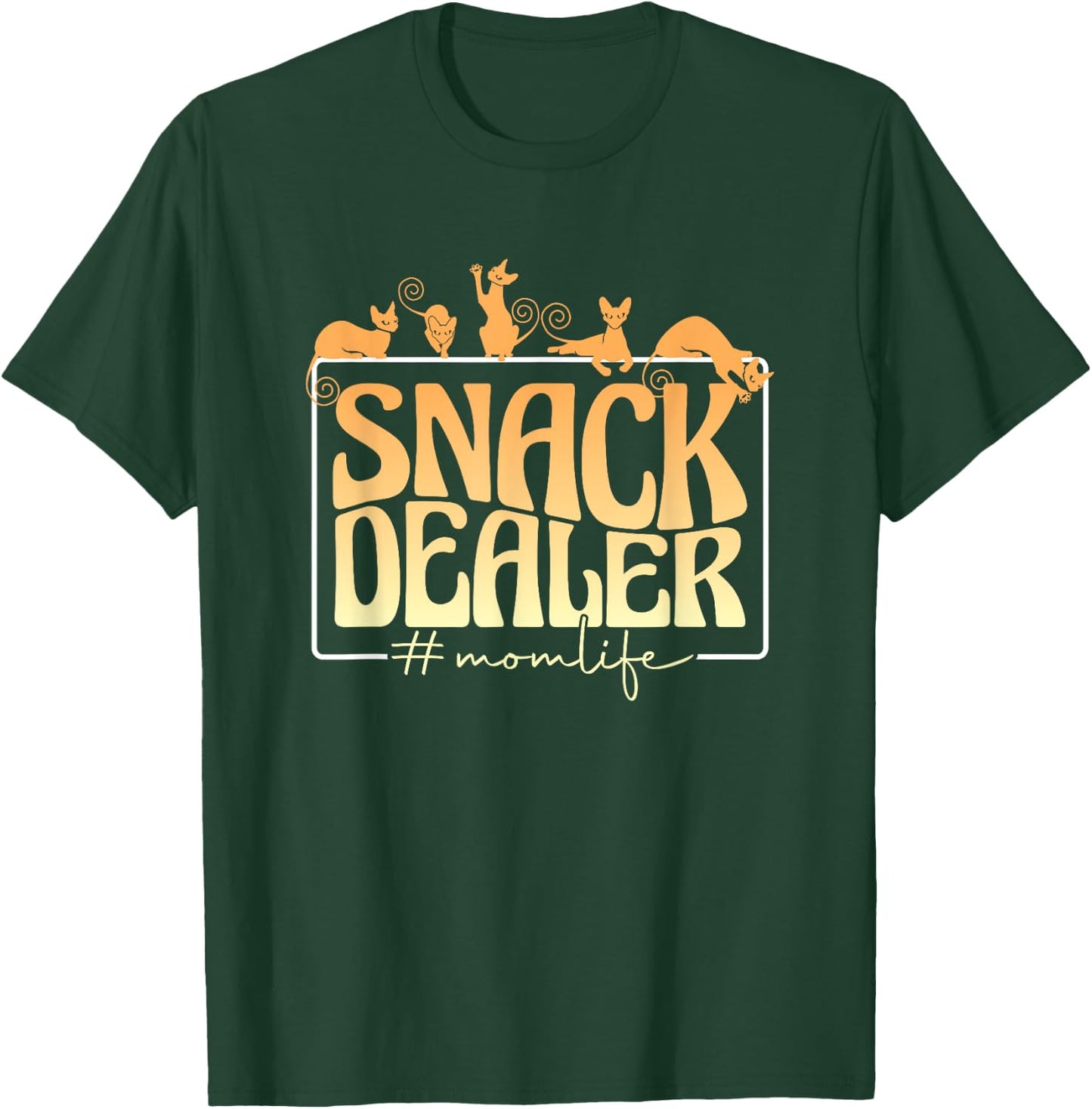 Funny Pet Owner Cat Dog Mother Fur Mama Snack Dealer Mom T-Shirt - T-Shirt | Forest