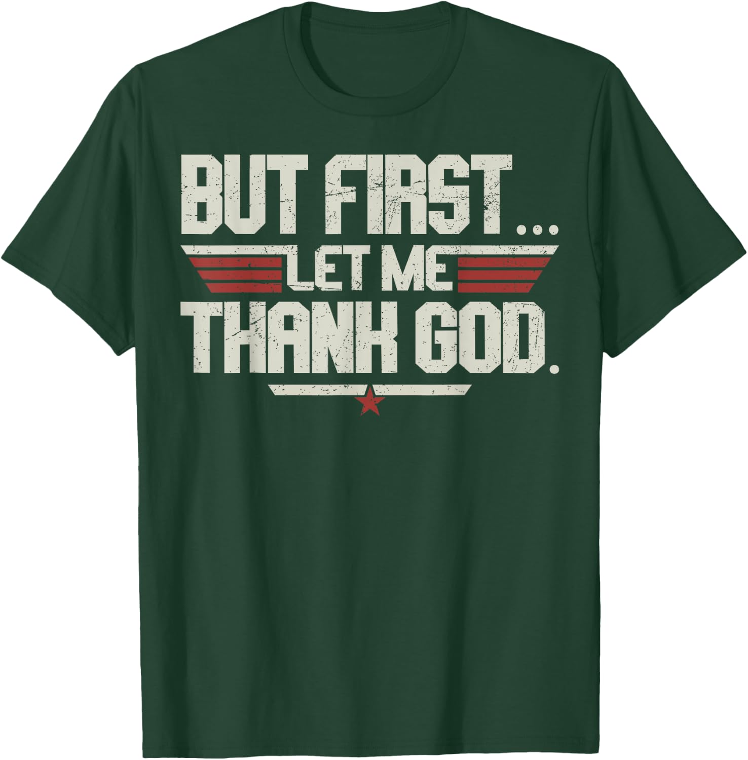 Vintage But First Let Me Thank God Christian Women T-Shirt - T-Shirt | Forest