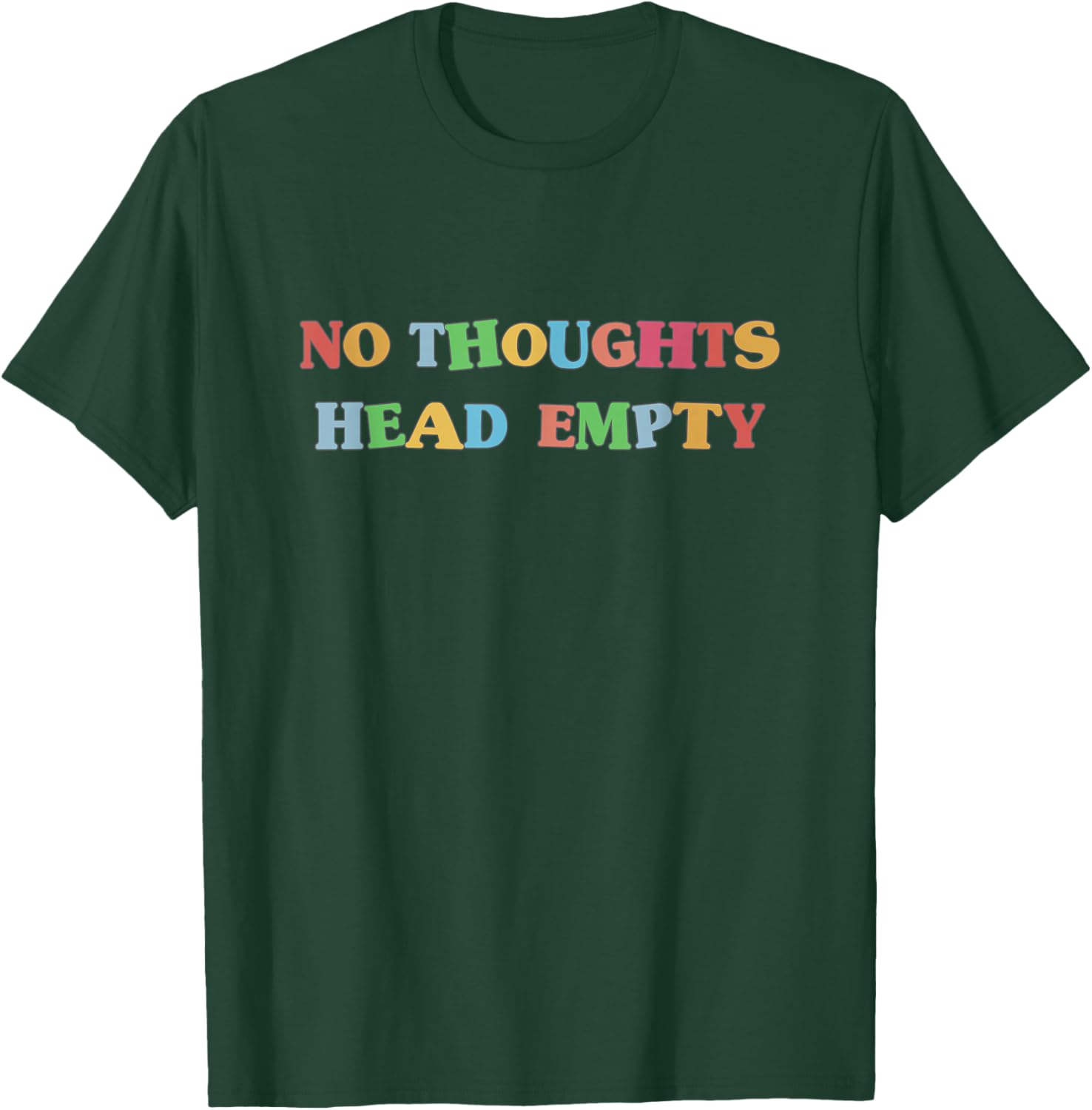 Kidcore Aesthetic No Thoughts Head Empty Alt Indie 80s 90s T-Shirt - T-Shirt | Forest