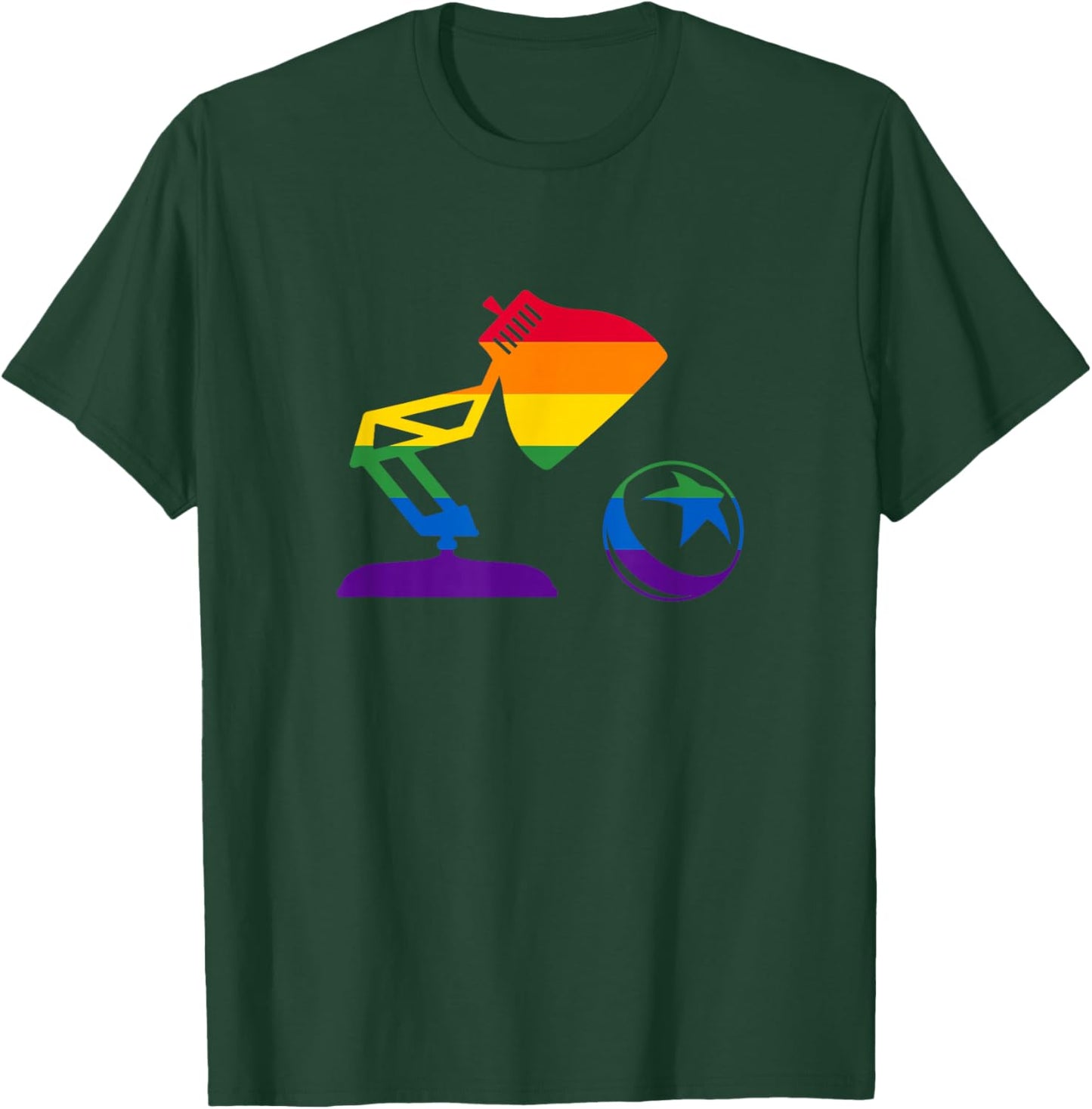 Pixar Ball and Luxo Jr. Rainbow Collection T-Shirt - T-Shirt | Forest