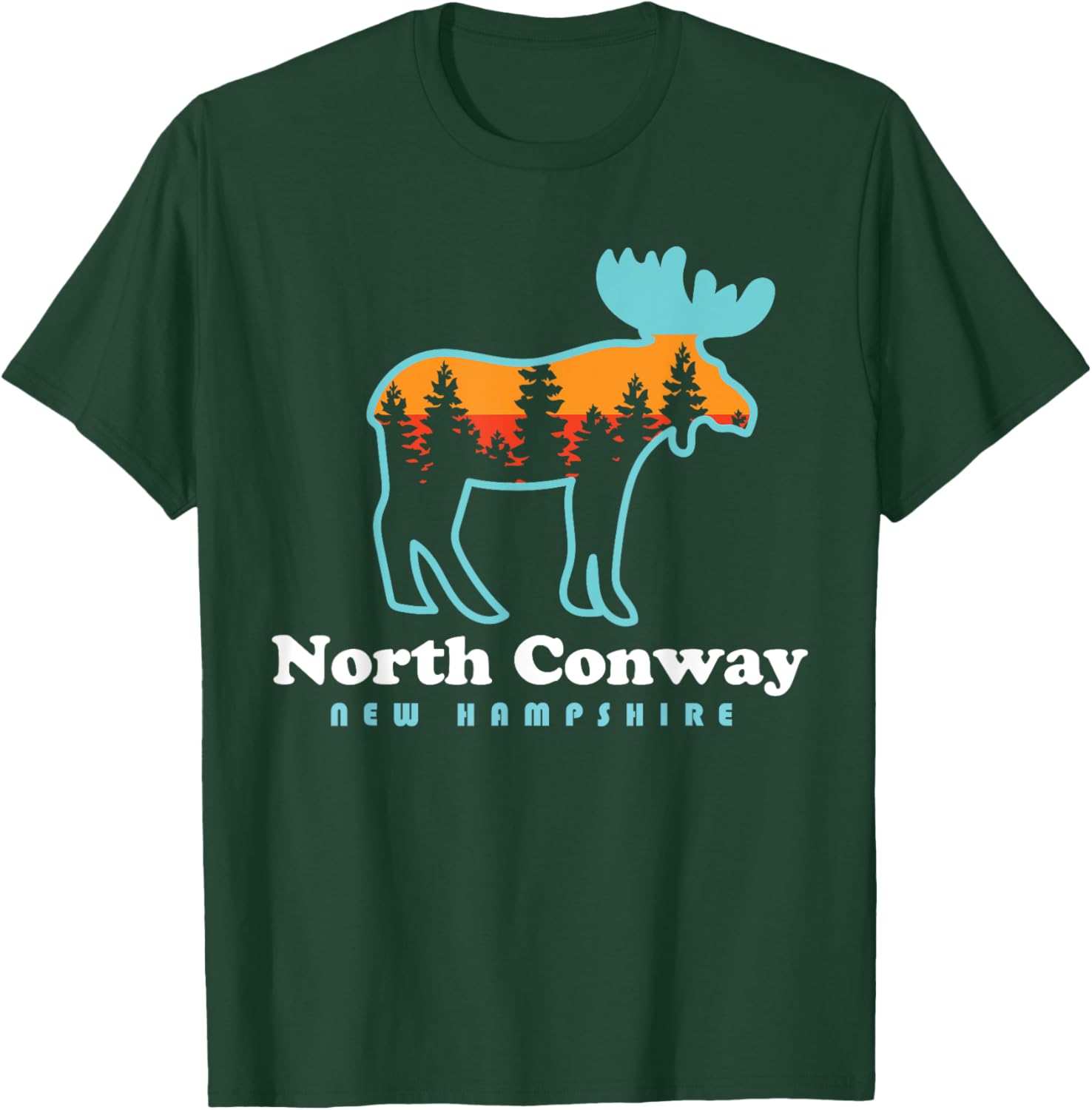 North Conway New Hampshire Moose Mountains T-Shirt - T-Shirt | Forest