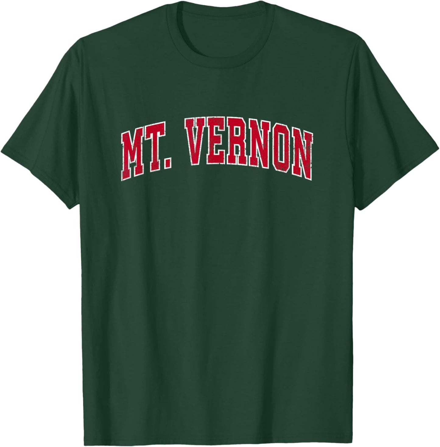 Mt. Vernon New York NY Vintage Sports Design Red Design T-Shirt - T-Shirt | Forest
