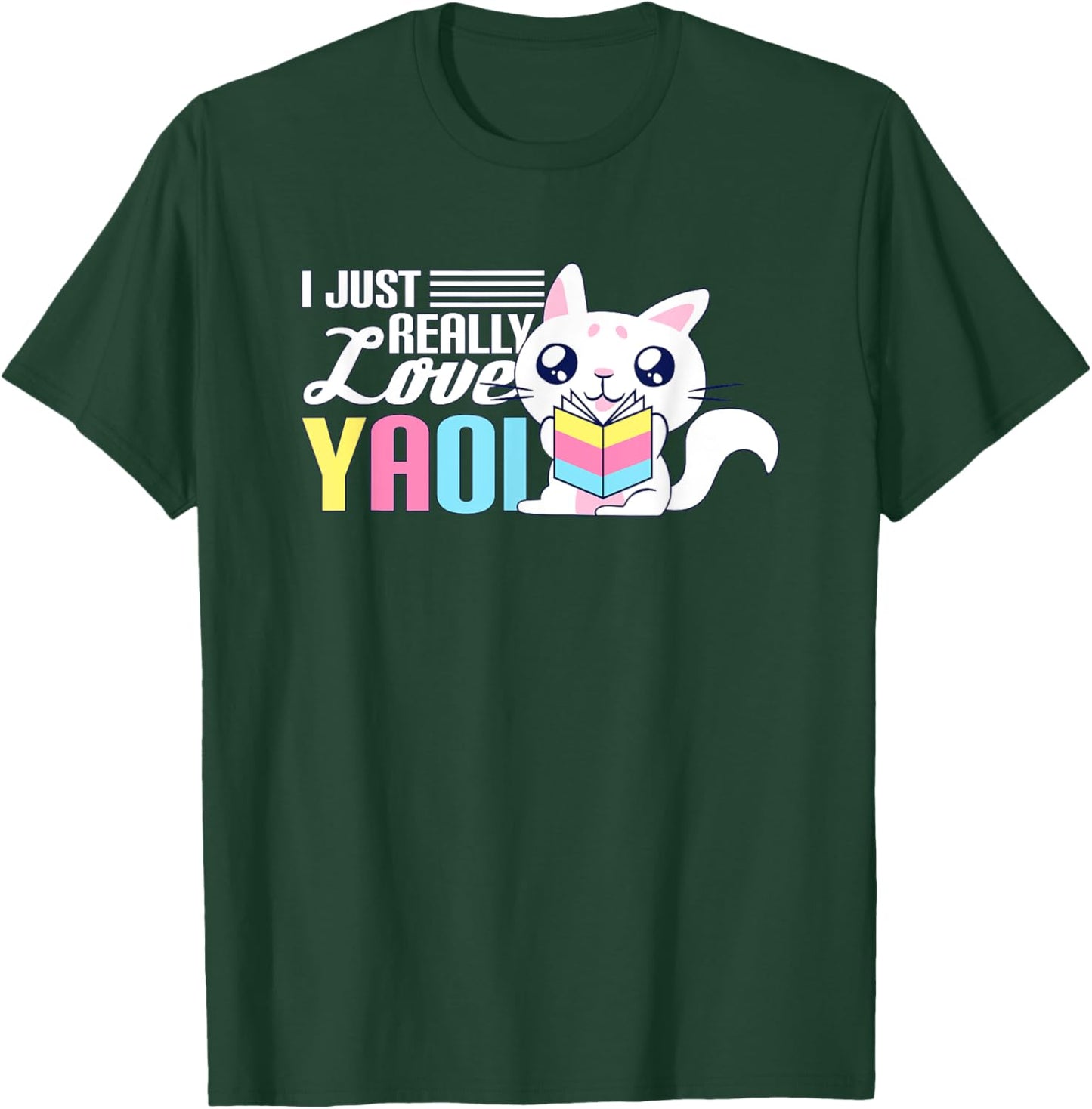 Fujoshi I Yaoi BL Love Manga I Cute Cat T-Shirt - T-Shirt | Forest
