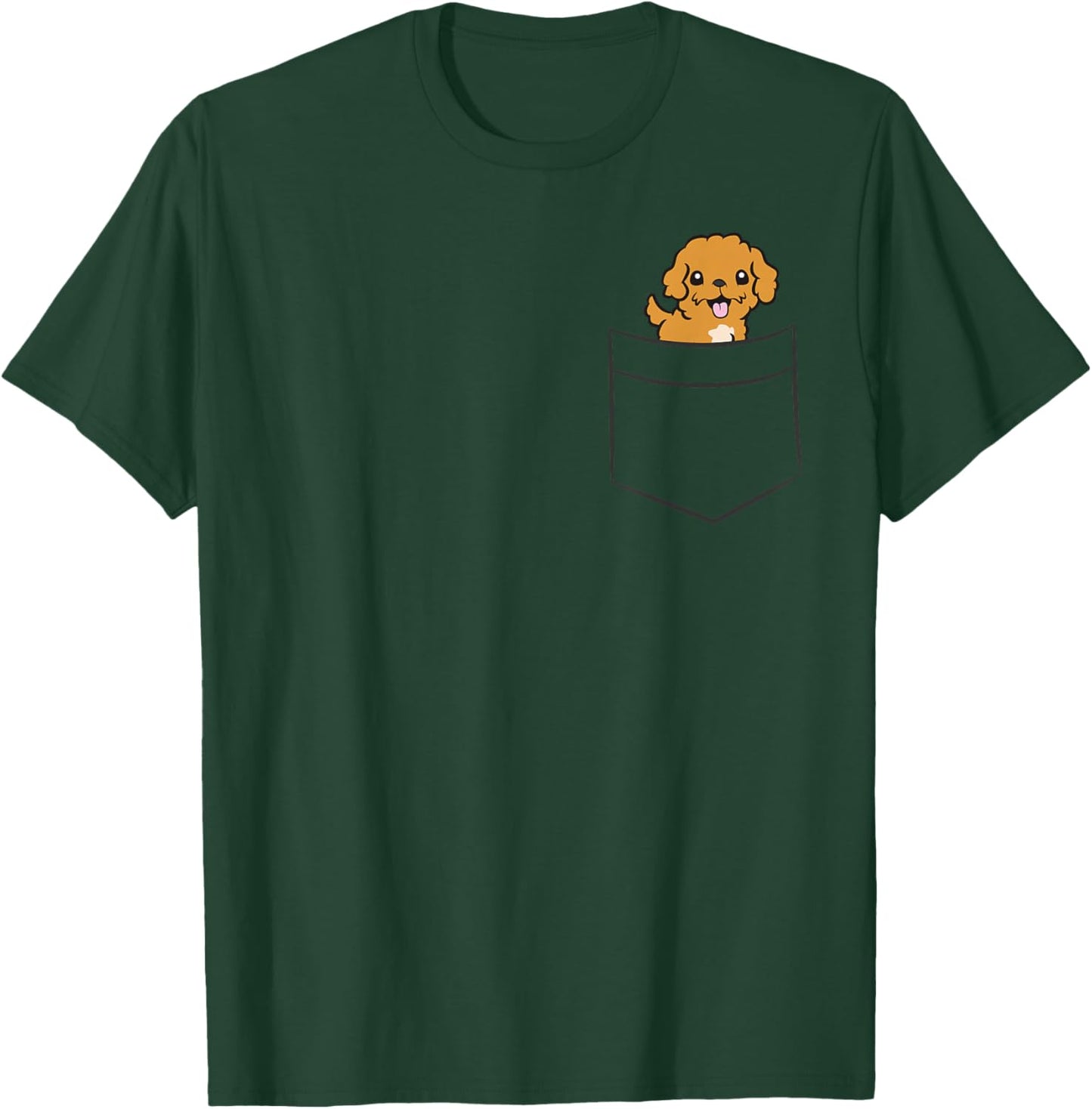 Cavapoo In The Pocket Cavoodle Dog Pocket Cavapoo Dog T-Shirt - T-Shirt | Forest