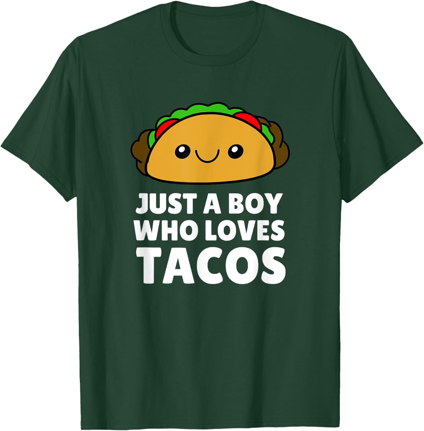 Just A Boy Who Loves Tacos Funny Kids Toddler Baby 5T 4T T-Shirt - T-Shirt | Forest