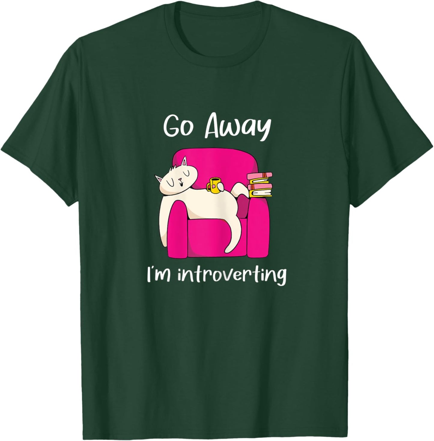 Funny Sarcastic Cat introvert teen college student pajama T-Shirt - T-Shirt | Forest