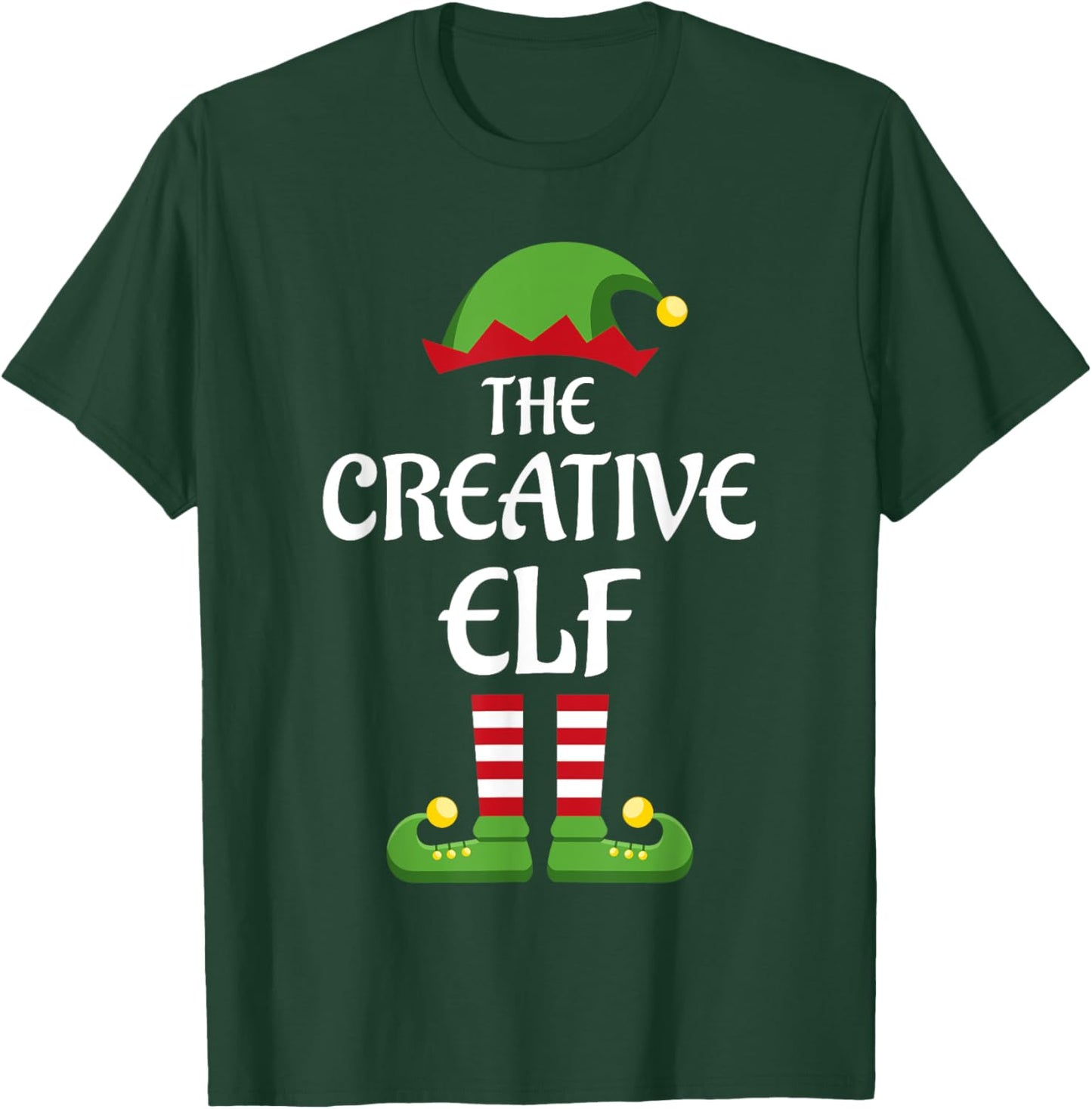Creative Elf Family Matching Group Christmas T-Shirt - T-Shirt | Forest
