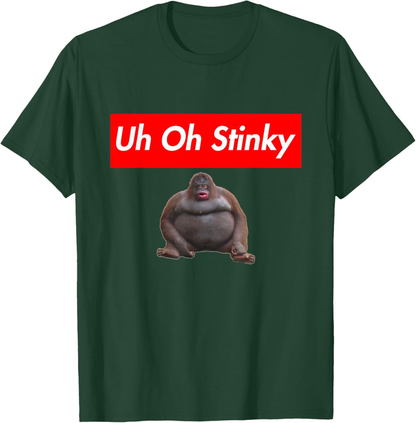 Uh Oh Stinky Monkey Meme T-Shirt - T-Shirt | Forest
