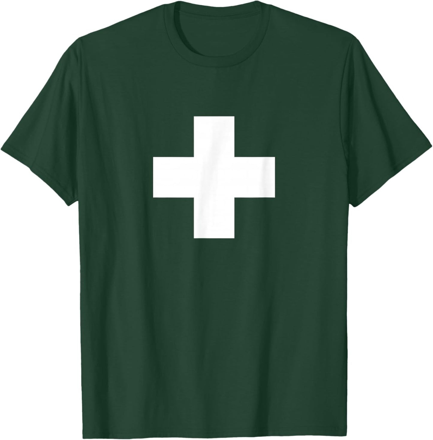 Swiss Flag Switzerland Classic Cross Design Logo T-Shirt - T-Shirt | Forest