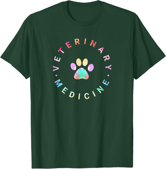 Veterinarian Tie Dye Sweater, Veterinary Medicine Vet School T-Shirt - T-Shirt | Forest
