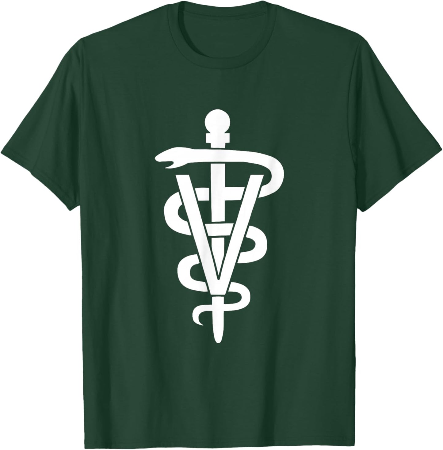 Veterinary Technician Logo Animal Medicine Pet Veterinarian T-Shirt - T-Shirt | Forest