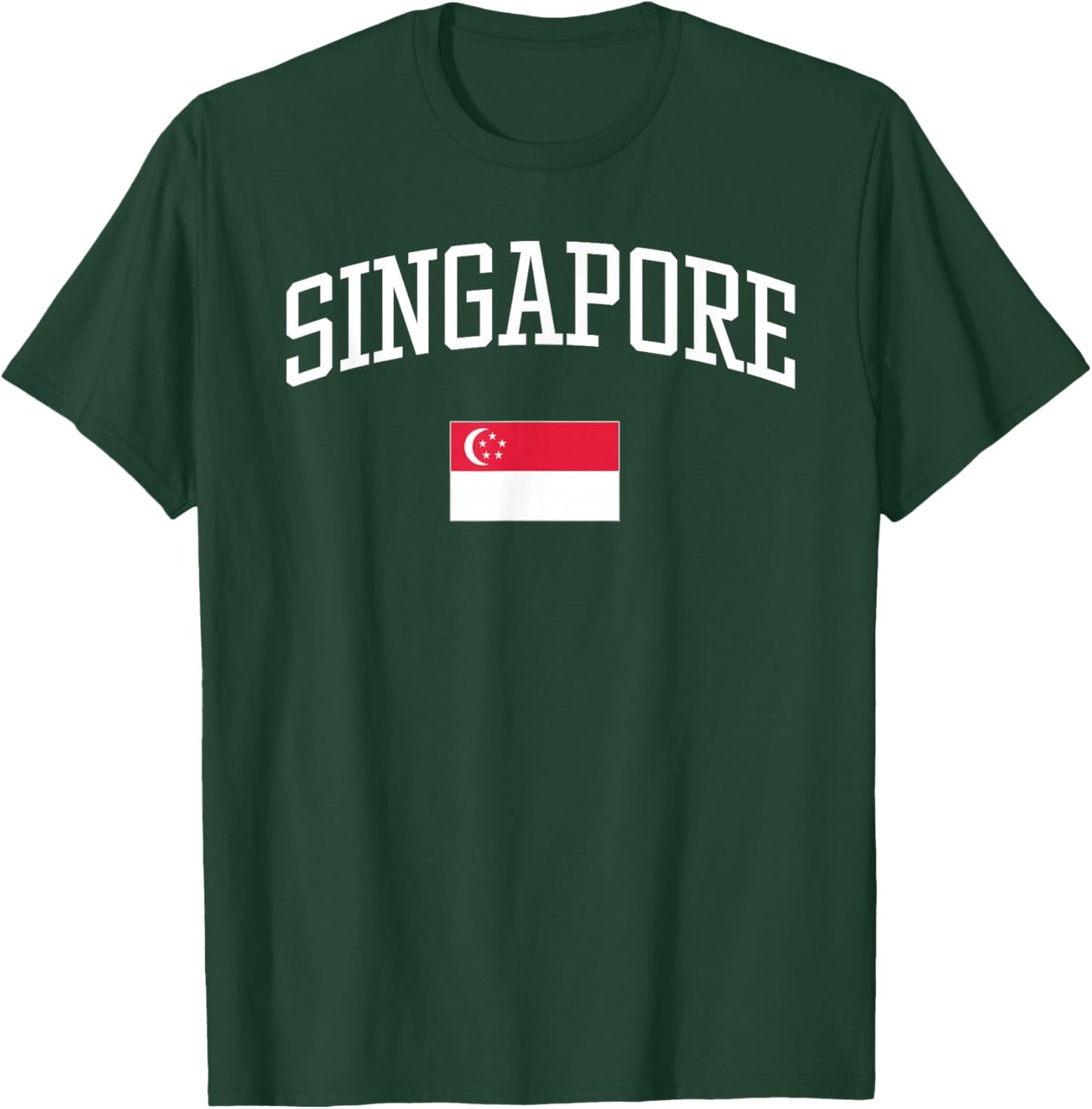 Vintage Flag of Singapore Love Your Country T-Shirt - T-Shirt | Forest