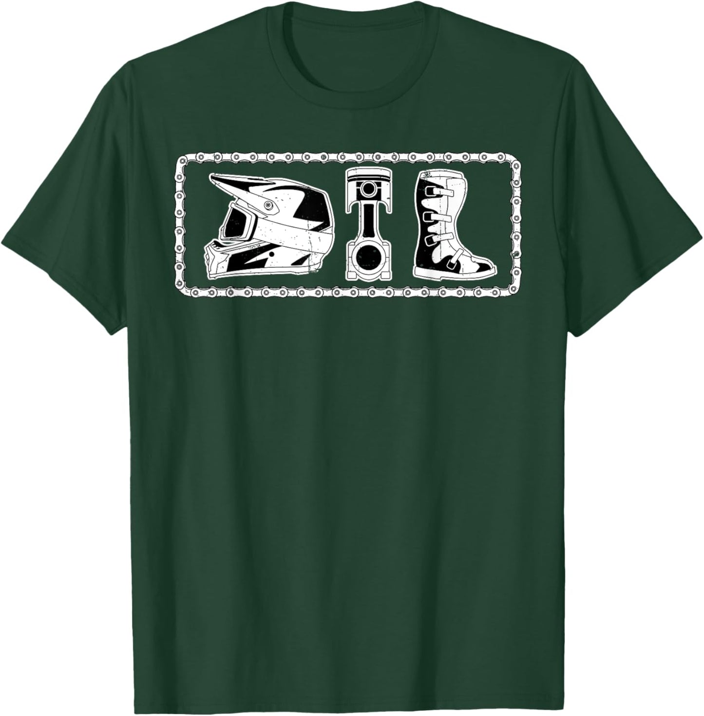 Dirt Bike Gear Motorcycle Rider Motocross Off-Road Biker T-Shirt - T-Shirt | Forest
