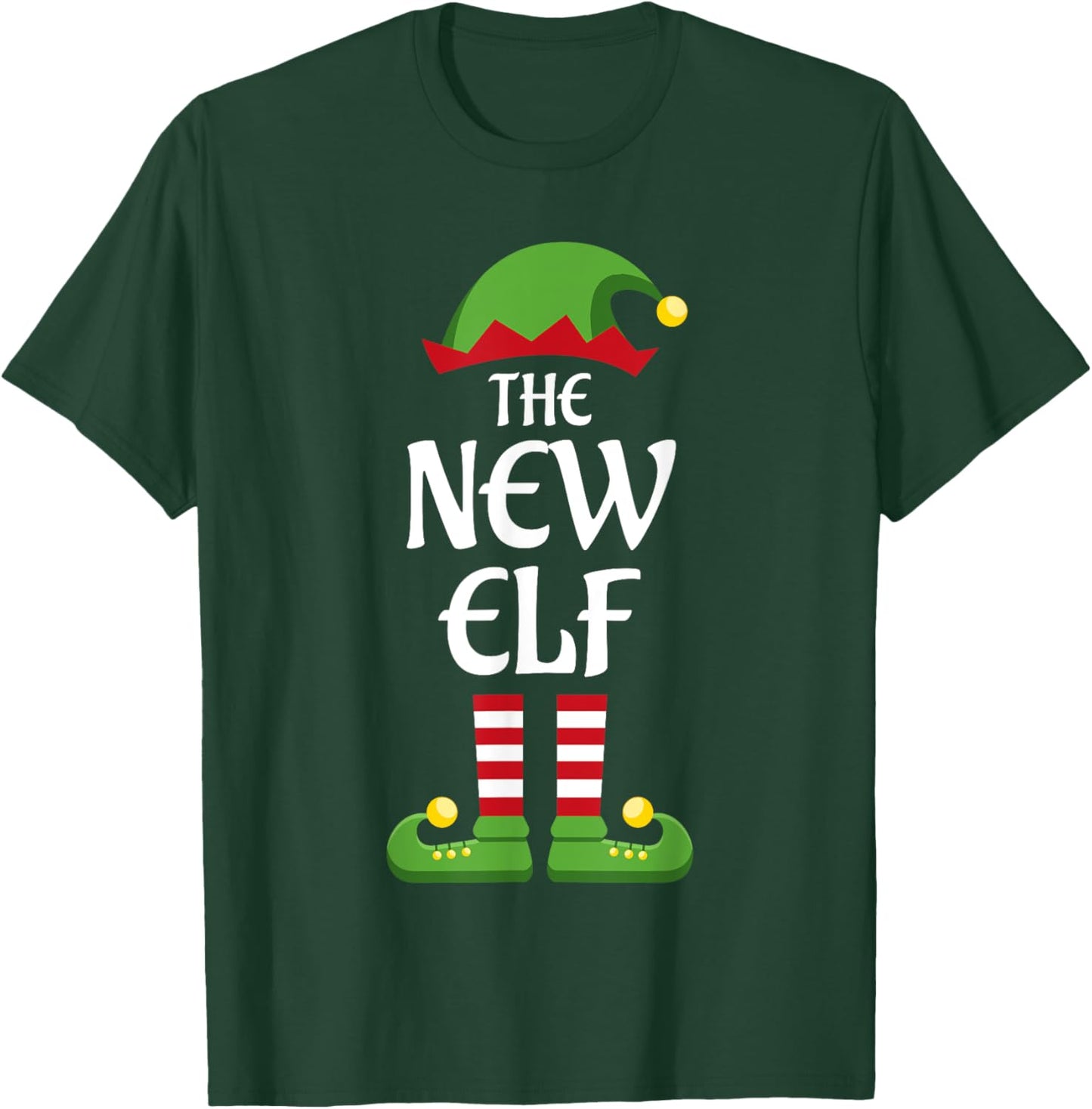 New Elf Family Matching Group Christmas T-Shirt - T-Shirt | Forest