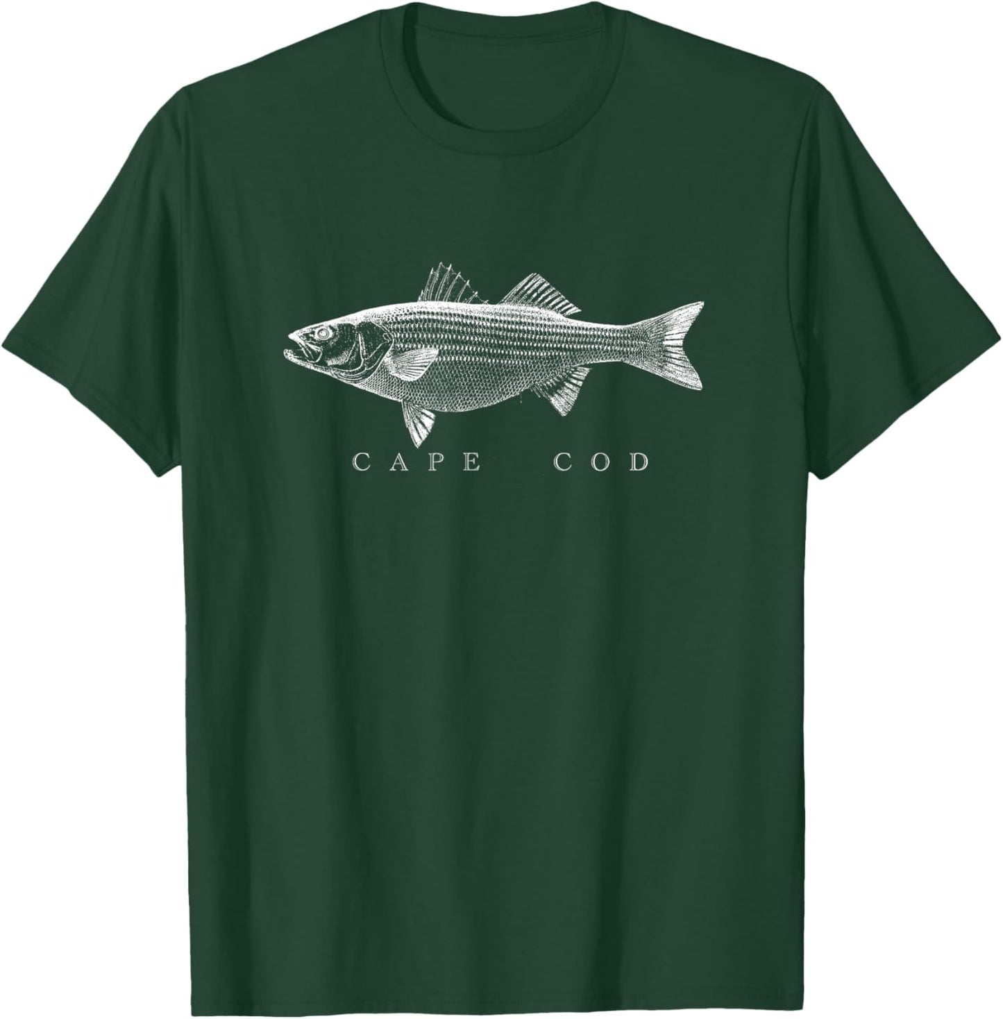 Cape Cod Striper Fishing T-Shirt - T-Shirt | Forest