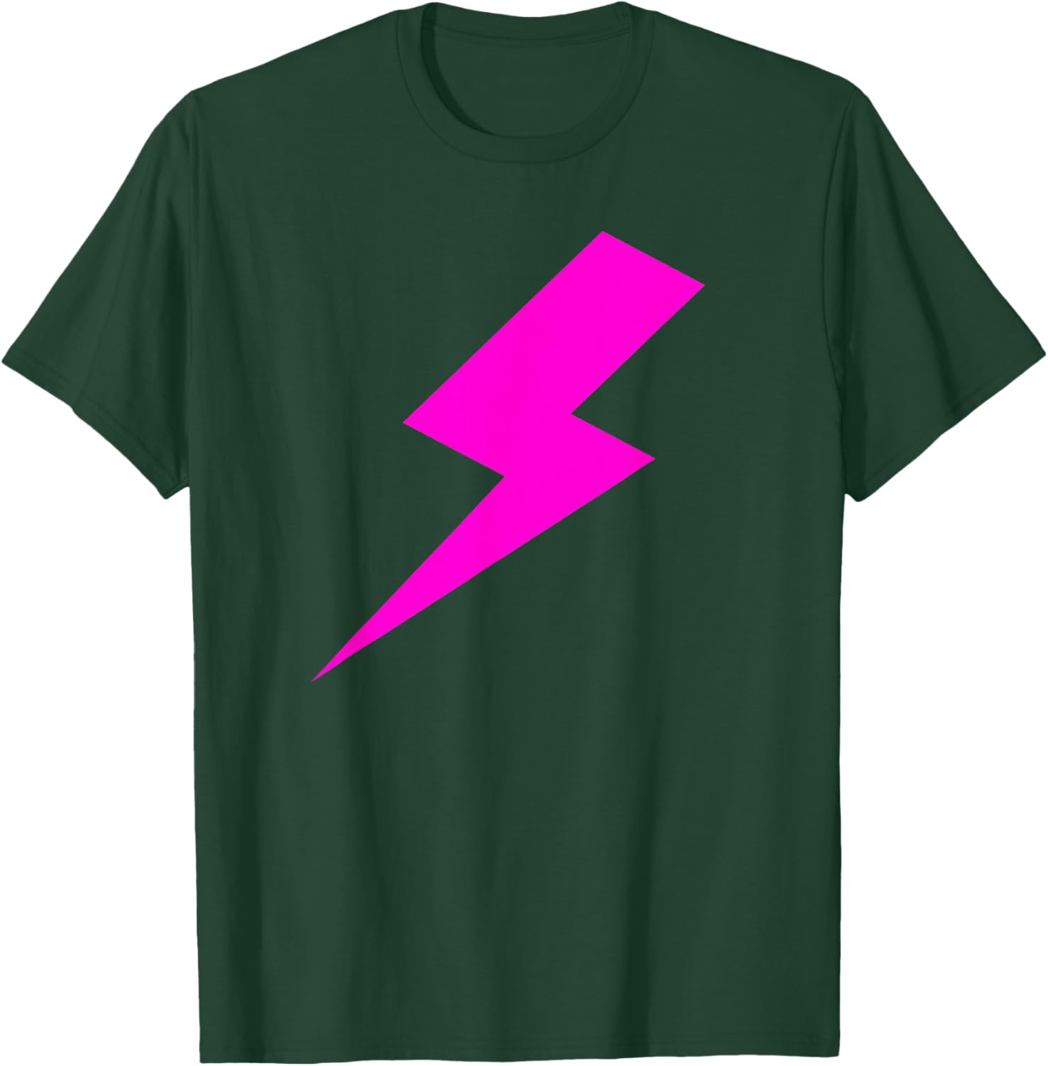 Lightning Bolt Hot Pink Flash Print T-Shirt - T-Shirt | Forest