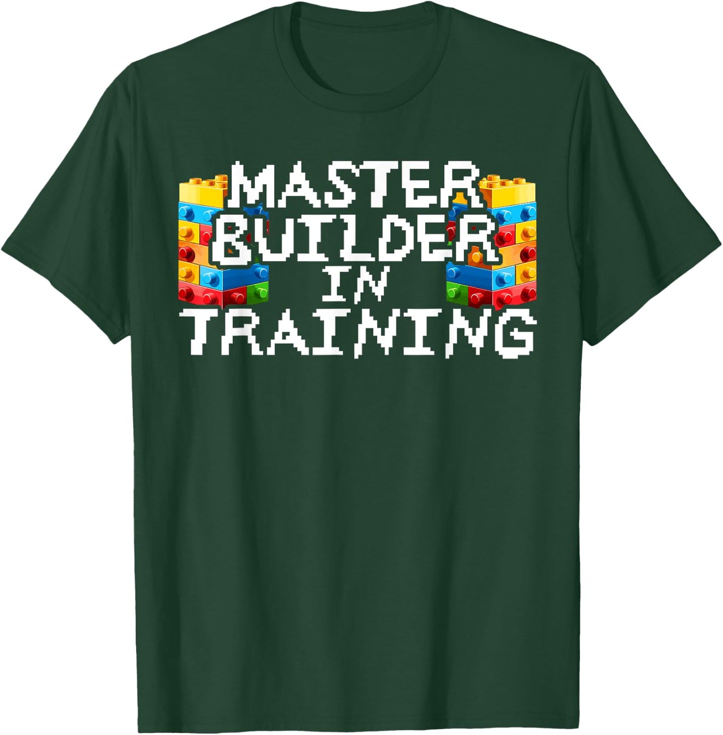 Master Builder Bricks Blocks Play Toys T-Shirt - T-Shirt | Forest