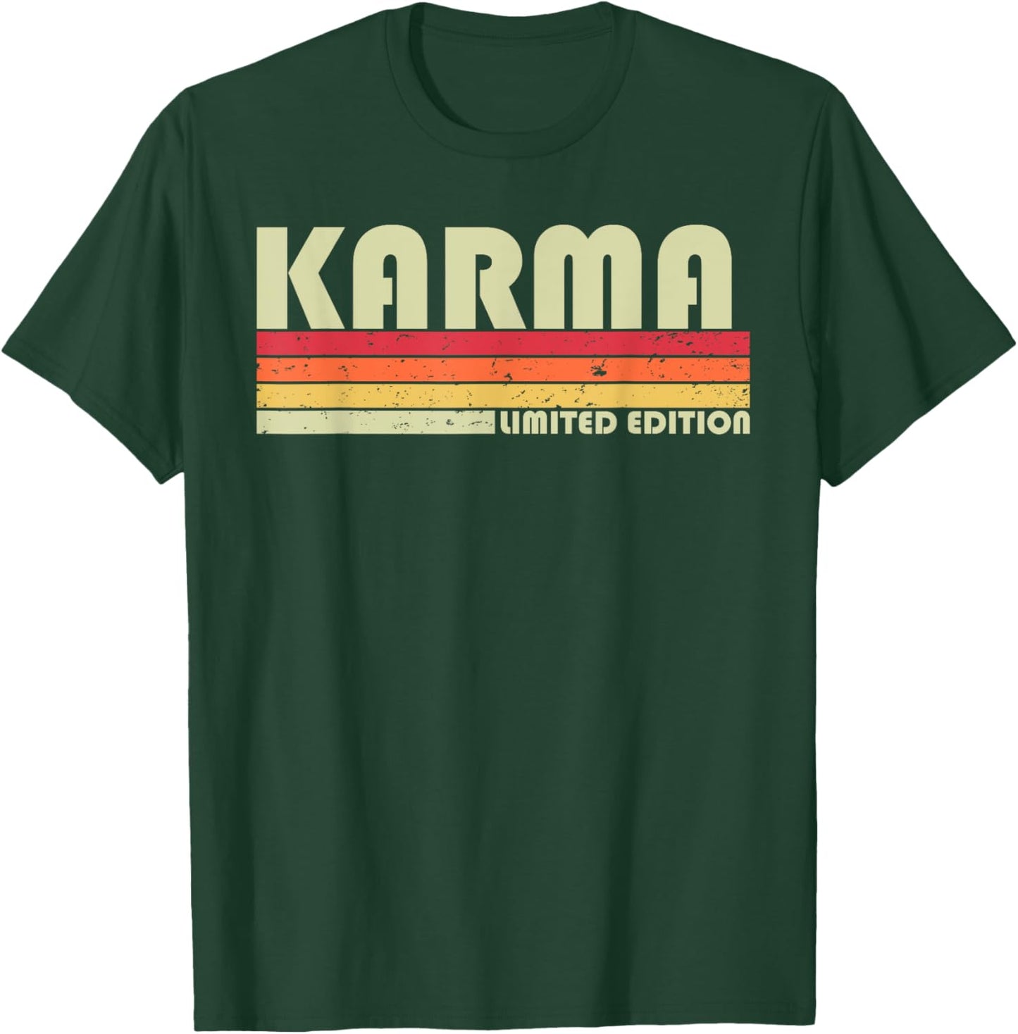 Karma Name Personalized Retro Vintage 80s 90s Birthday T-Shirt - T-Shirt | Forest