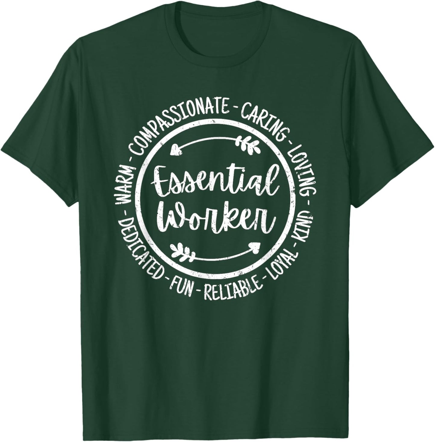Essential Worker Frontline Employee Appreciation Vintage T-Shirt - T-Shirt | Forest