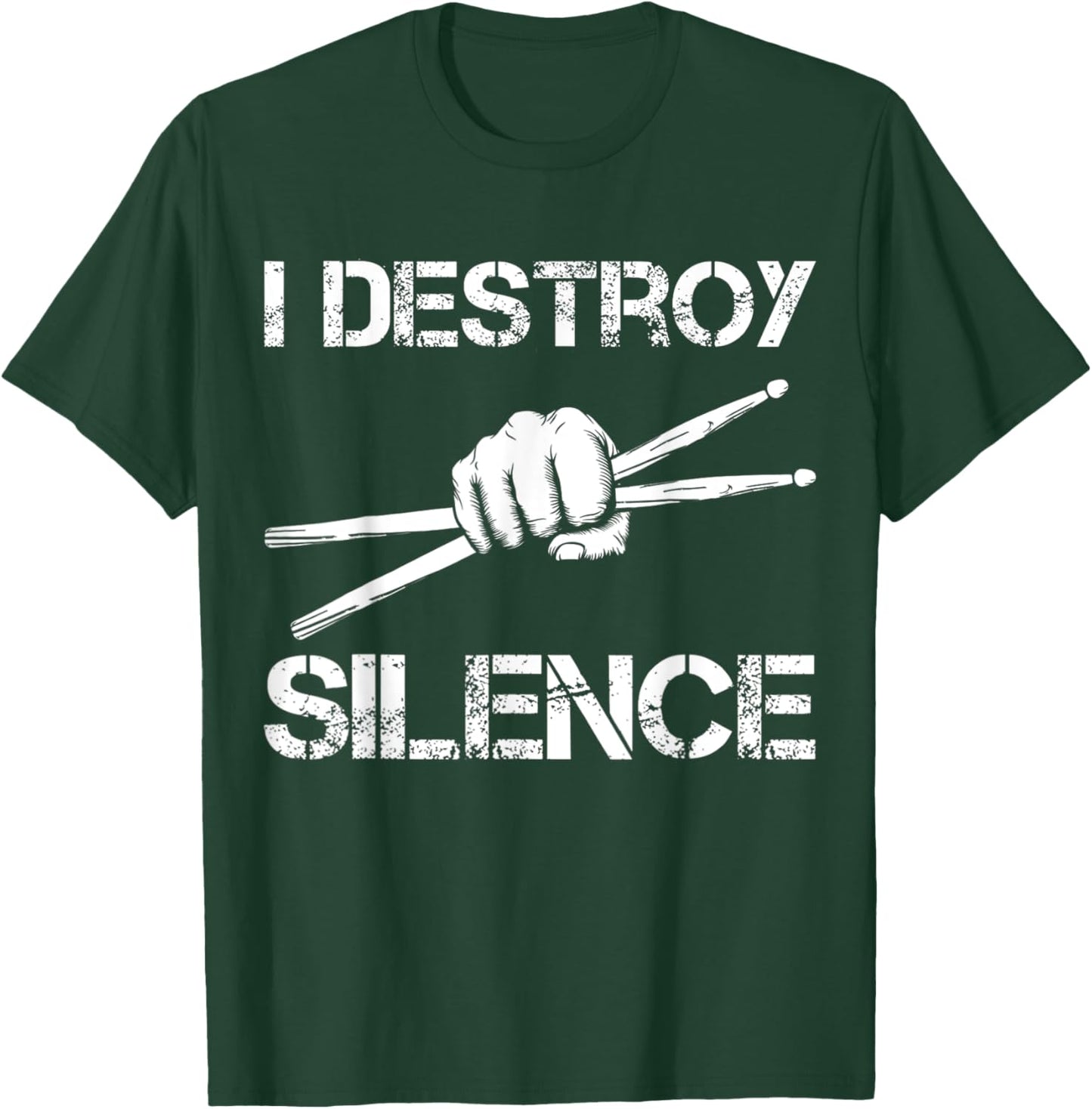 Drummer Art Drumsticks Men Women Drum Set Drumming Lovers T-Shirt - T-Shirt | Forest