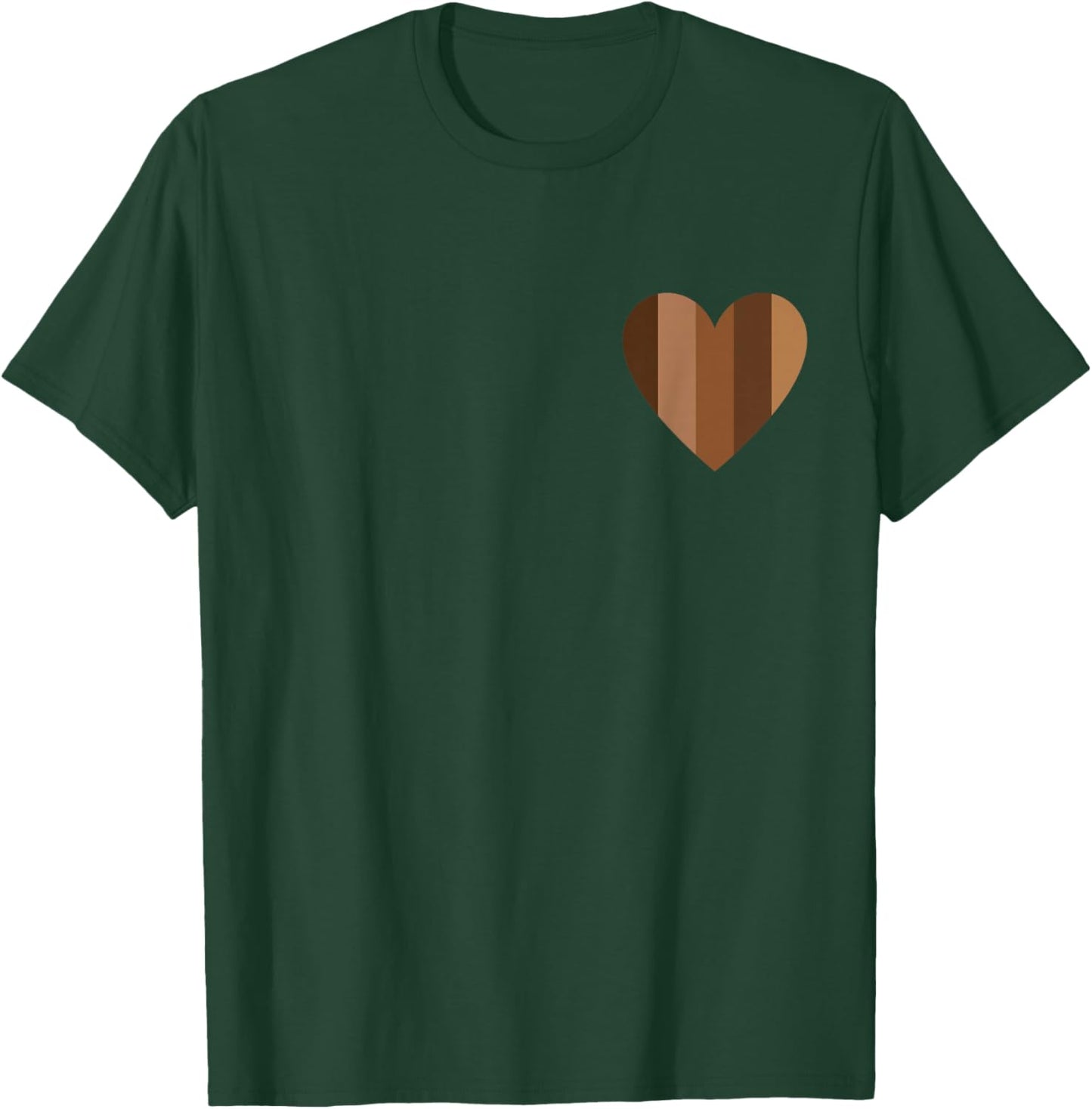 Melanin Heart on the Chest in the Heart T-Shirt - T-Shirt | Forest