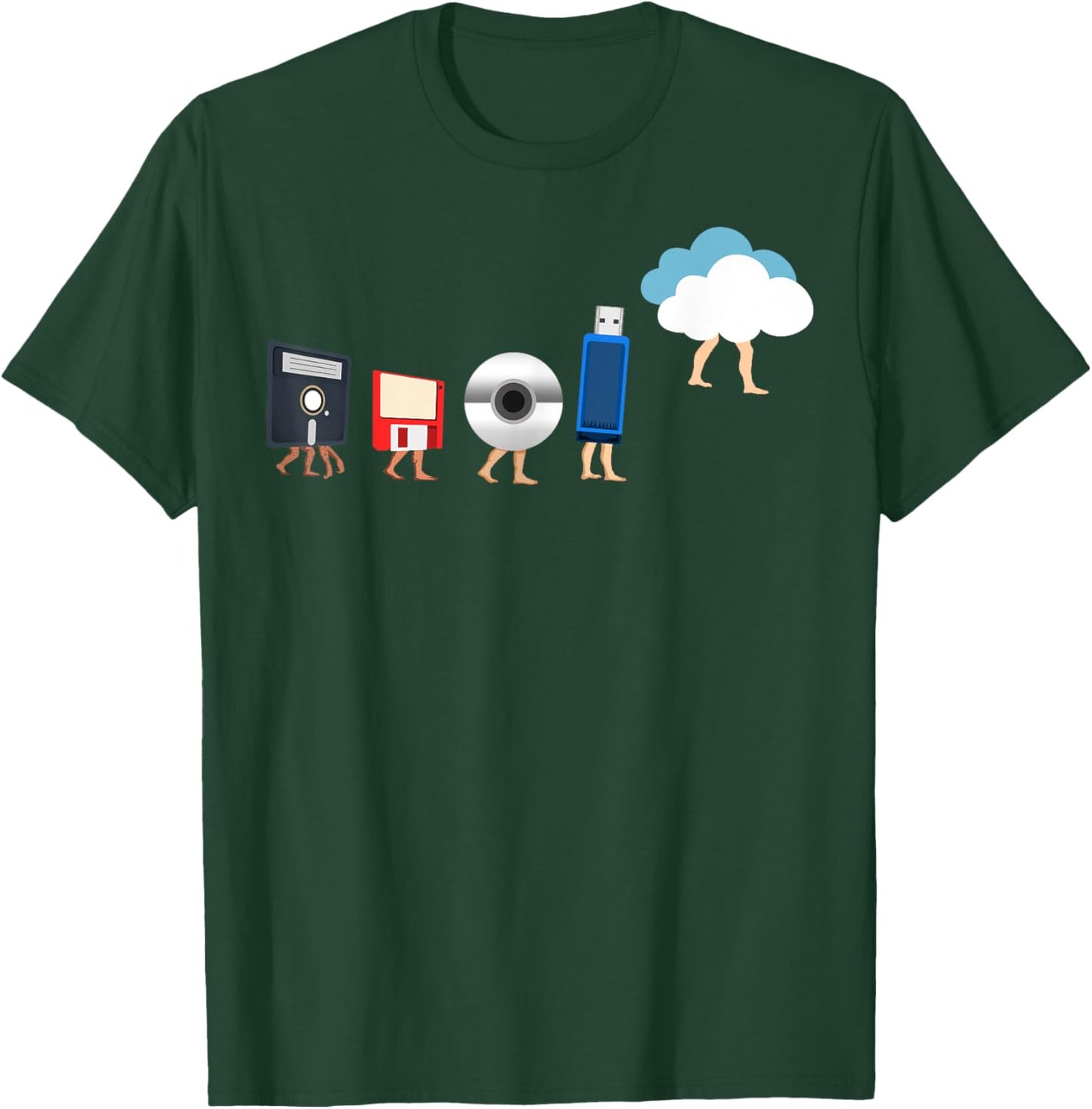 Cool Computer Geek Gift Women Funny Cloud Storage T-Shirt - T-Shirt | Forest