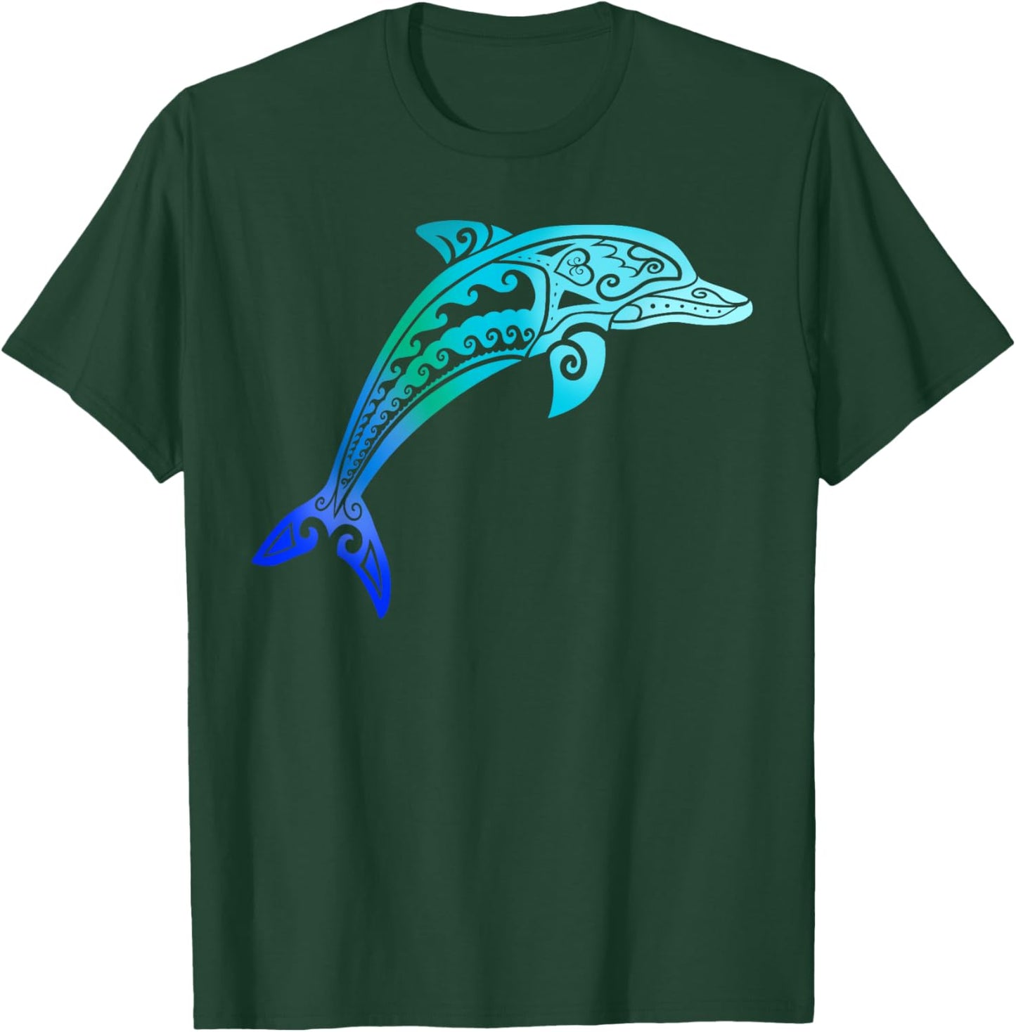 Jumping Dolphin Tribal T-Shirt - T-Shirt | Forest