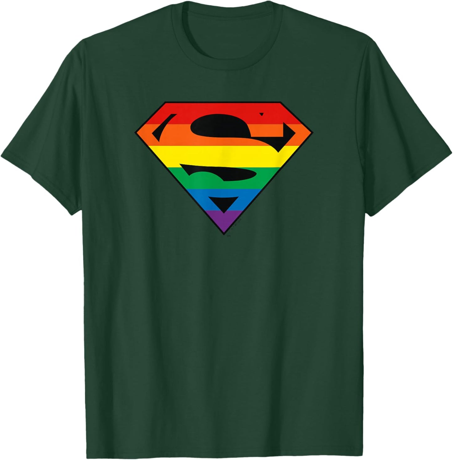 DC Comics Pride Justice League Superman Rainbow Logo T-Shirt - T-Shirt | Forest