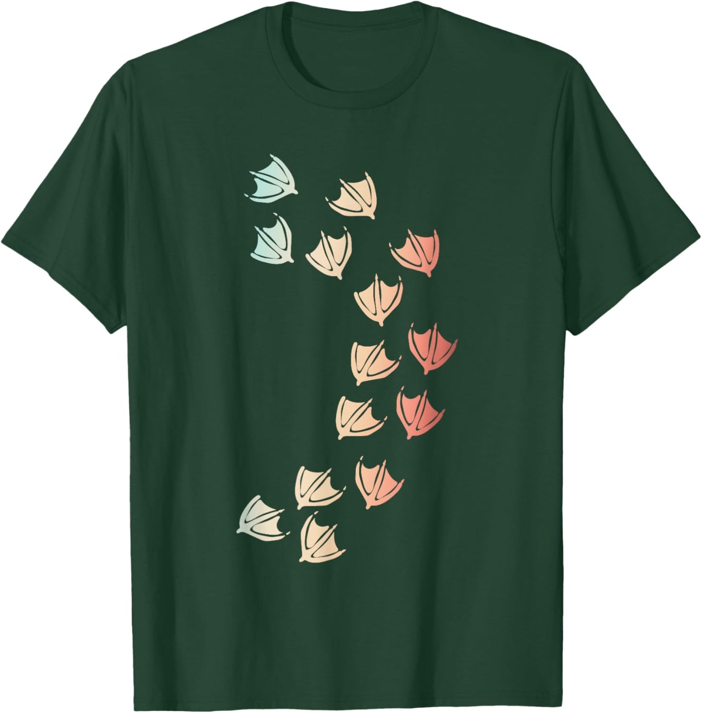 Animal Lover Duck Footprint Farm Bird Duck T-Shirt - T-Shirt | Forest