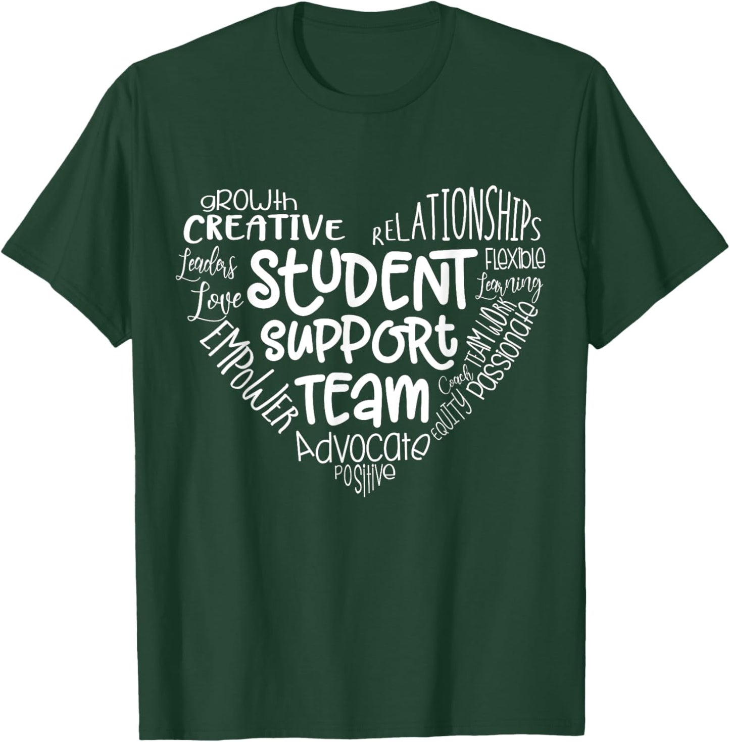 Student Support Team Counselor Social Worker Teacher Crew T-Shirt - T-Shirt | Forest