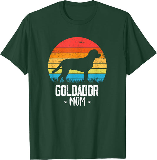 Goldador Mom Retro Vintage T-Shirt - T-Shirt | Forest