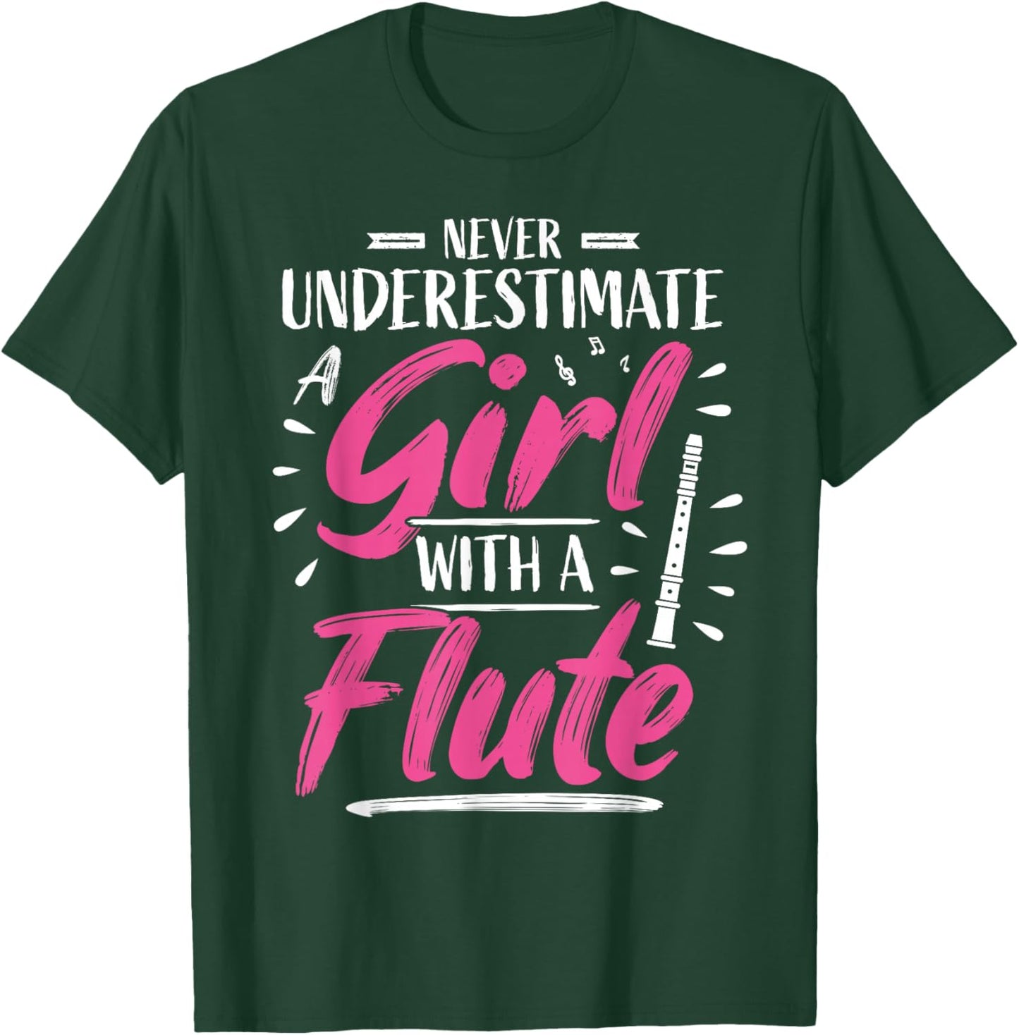 Girls Flute Player Flute Player T-Shirt - T-Shirt | Forest