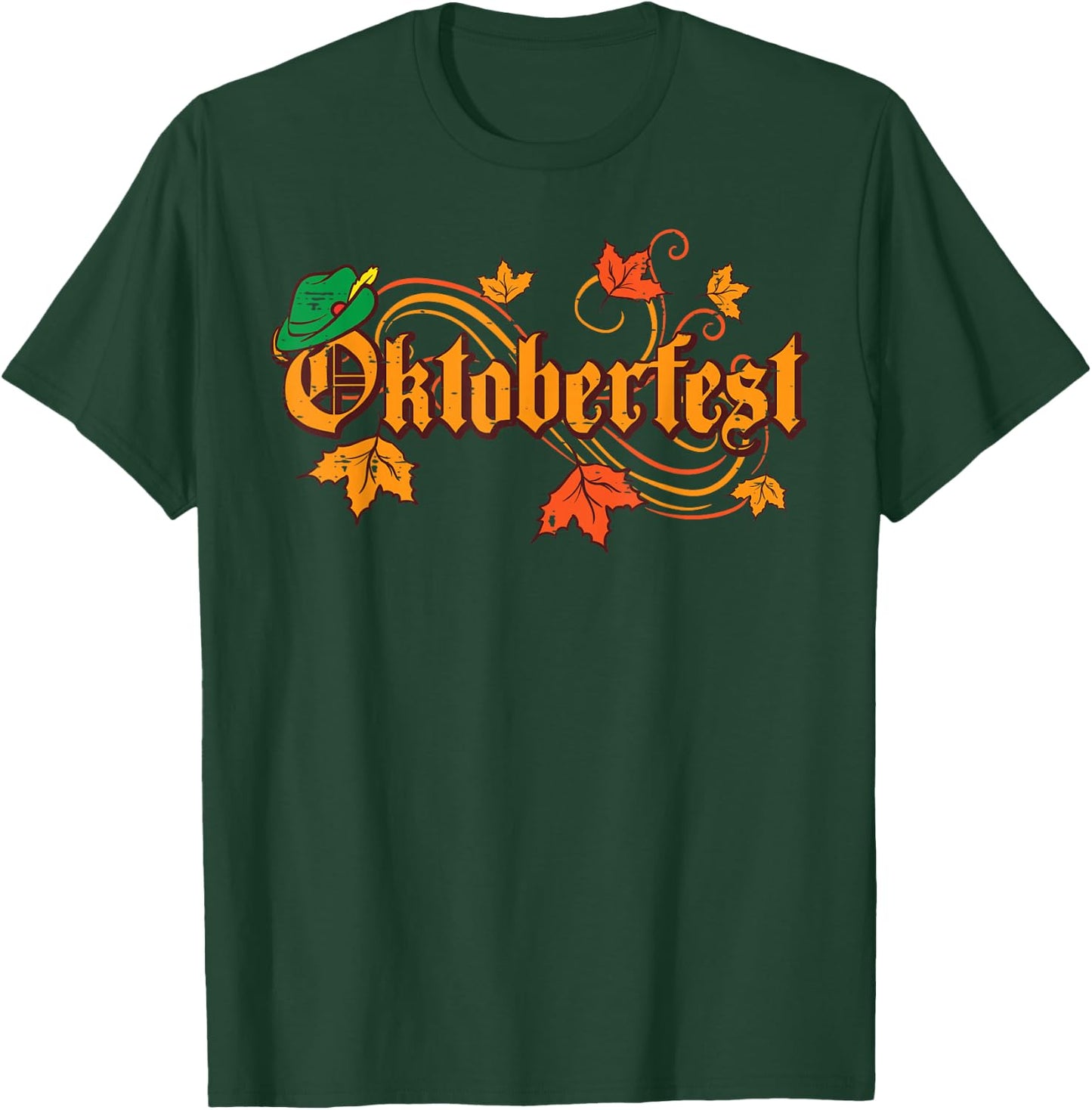 Oktoberfest Maple Leaves Vintage Fall Autumn Men Women Kids T-Shirt - T-Shirt | Forest