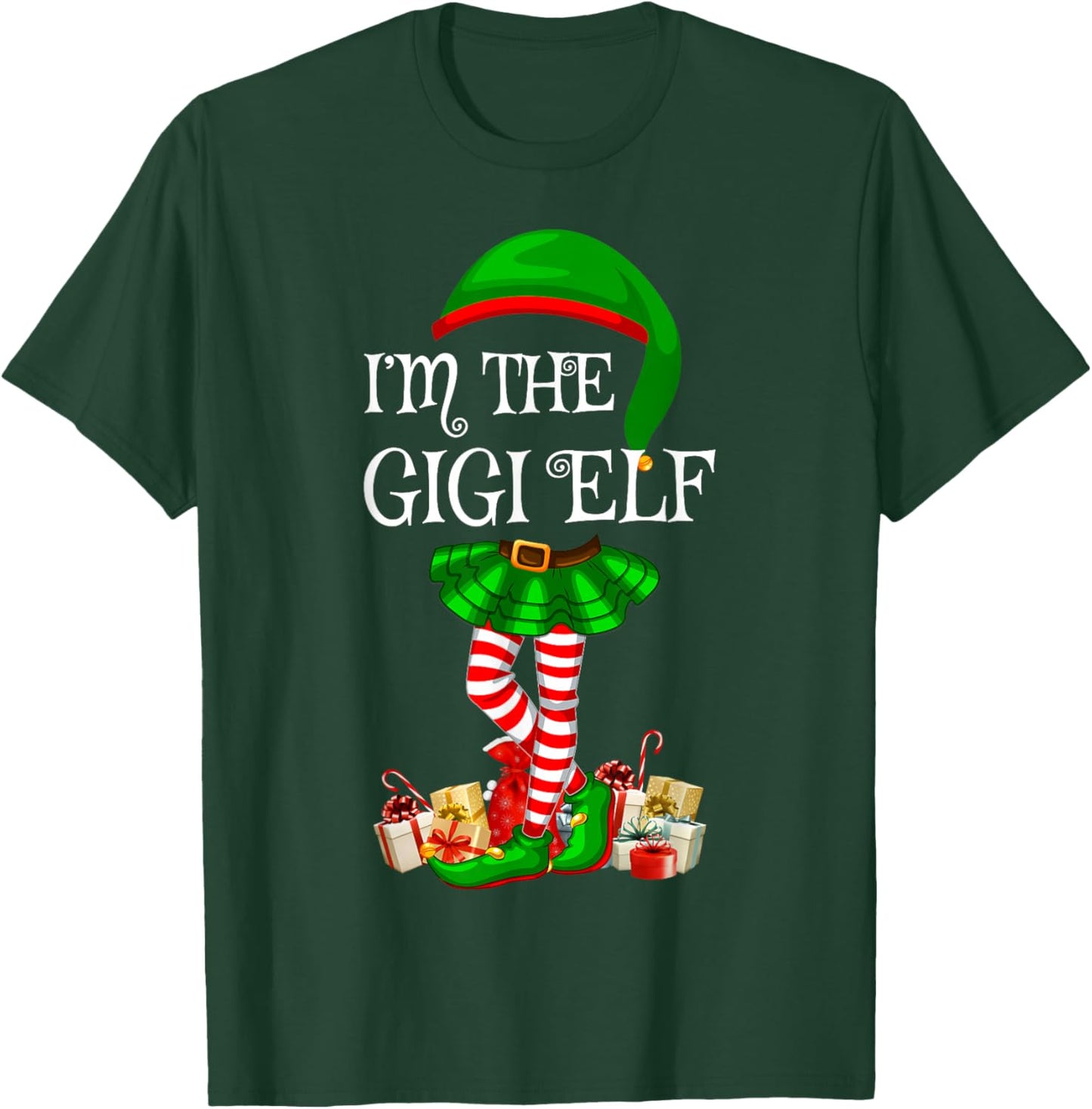 Matching Family Group I'm The Gigi Elf Christmas T-Shirt - T-Shirt | Forest