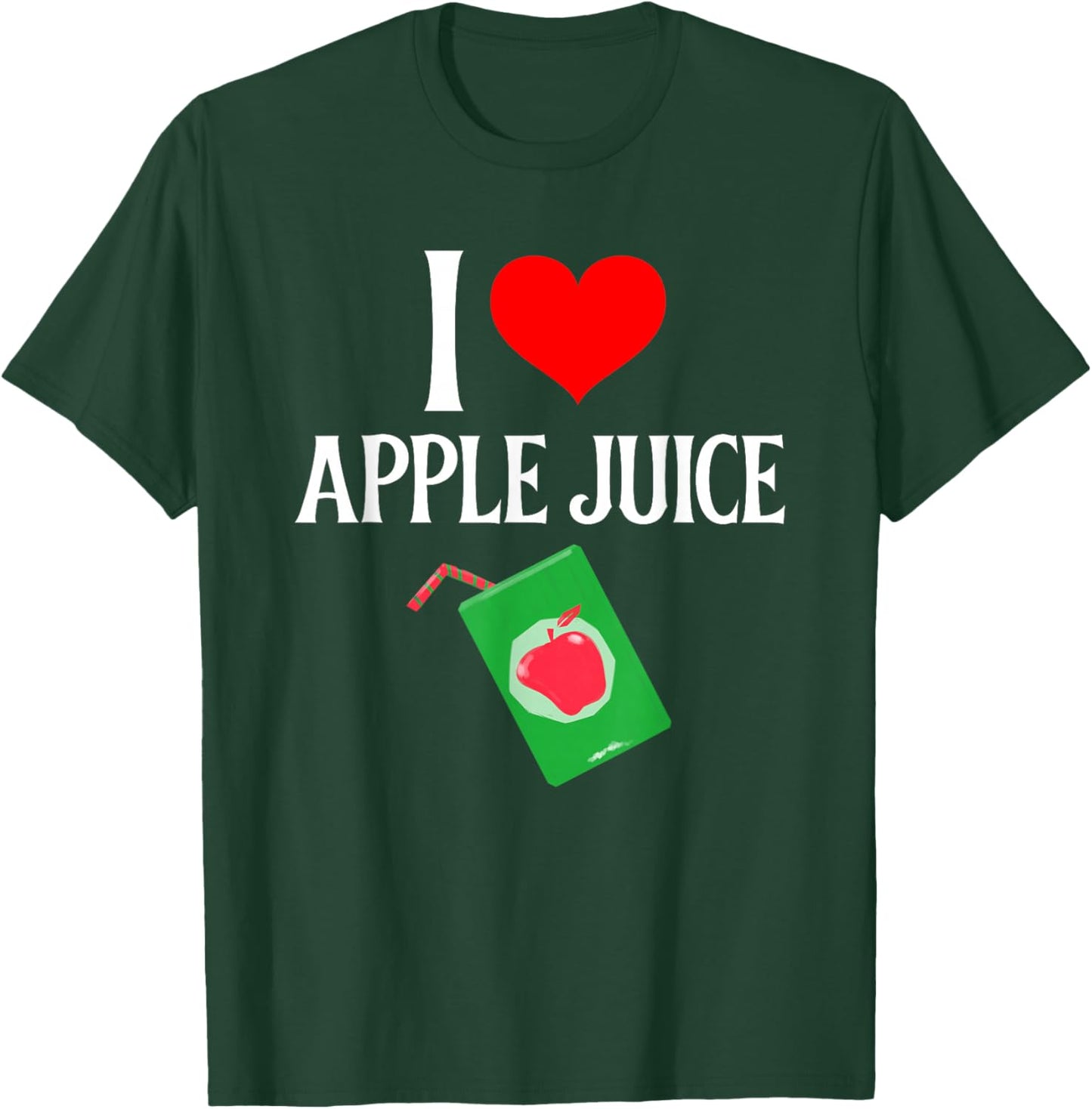 I love Apple Juice - I (heart) Apple Juice - Juice Lover T-Shirt - T-Shirt | Forest